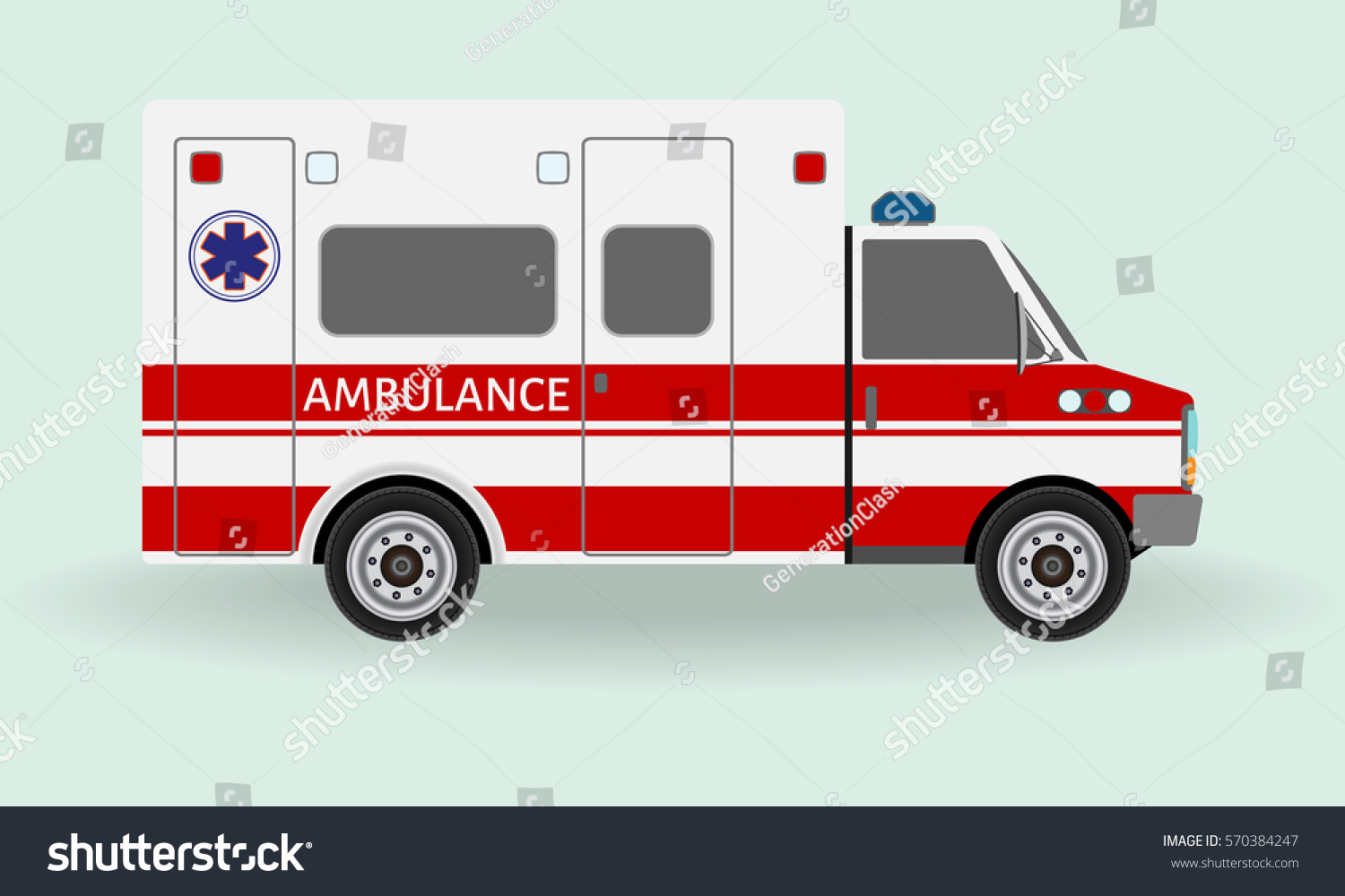 Ambulance Car Emergency Medical Service Vehicle Stock Vector (Royalty ...