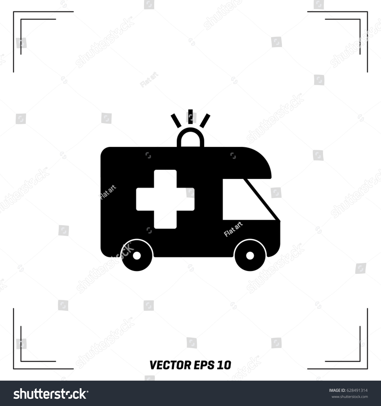 Ambulance Icon Stock Vector (Royalty Free) 628491314 | Shutterstock