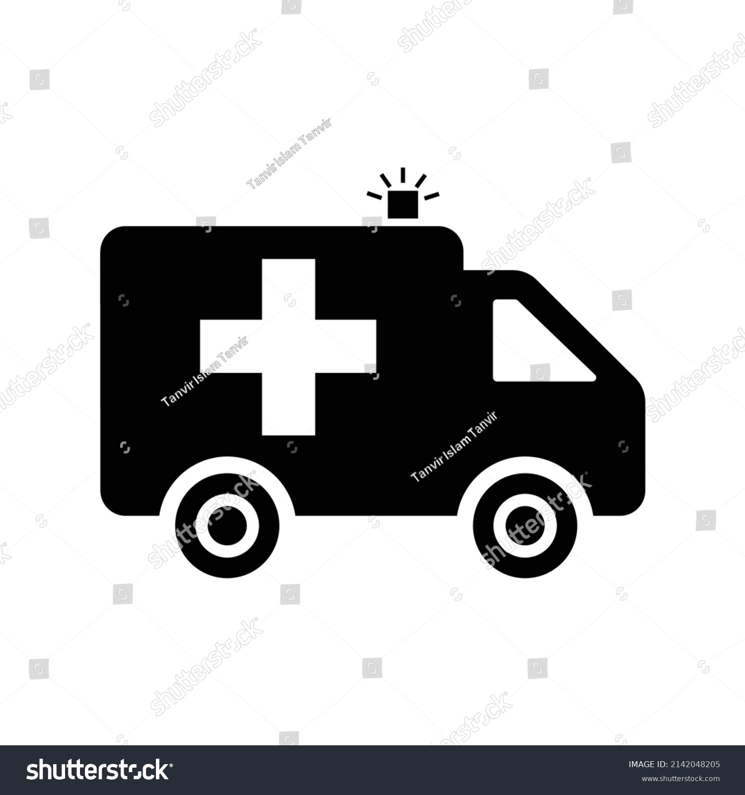 Ambulance Icon Medical Vector Icon Flat Stock Vector (Royalty Free ...