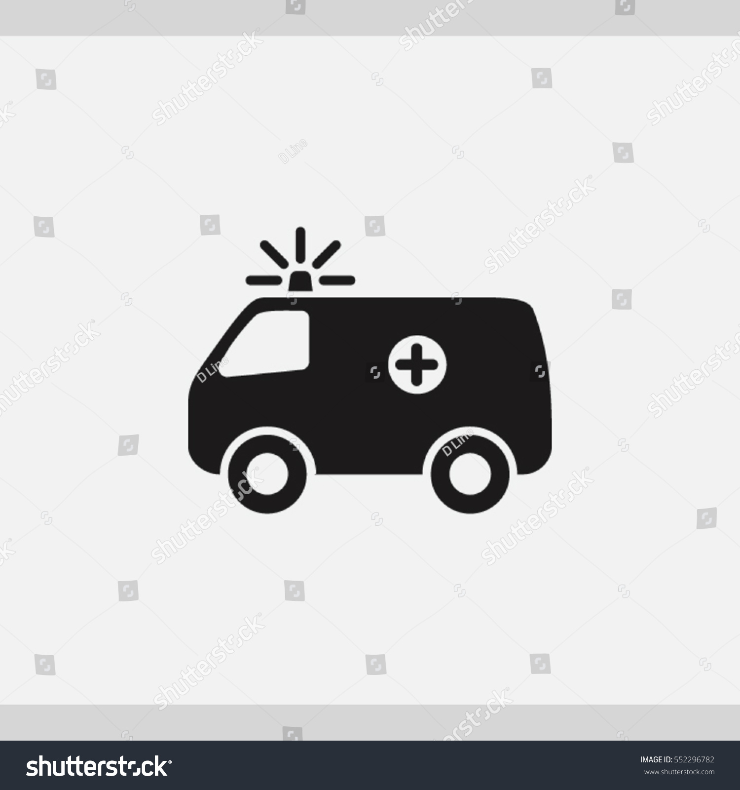 Ambulance Icon One Set Web Icons Stock Vector 552296782 - Shutterstock