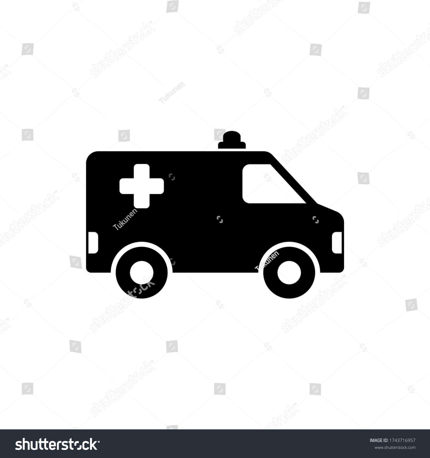 Ambulance Icon Vector Ambulance Car Flat Stock Vector (Royalty Free ...