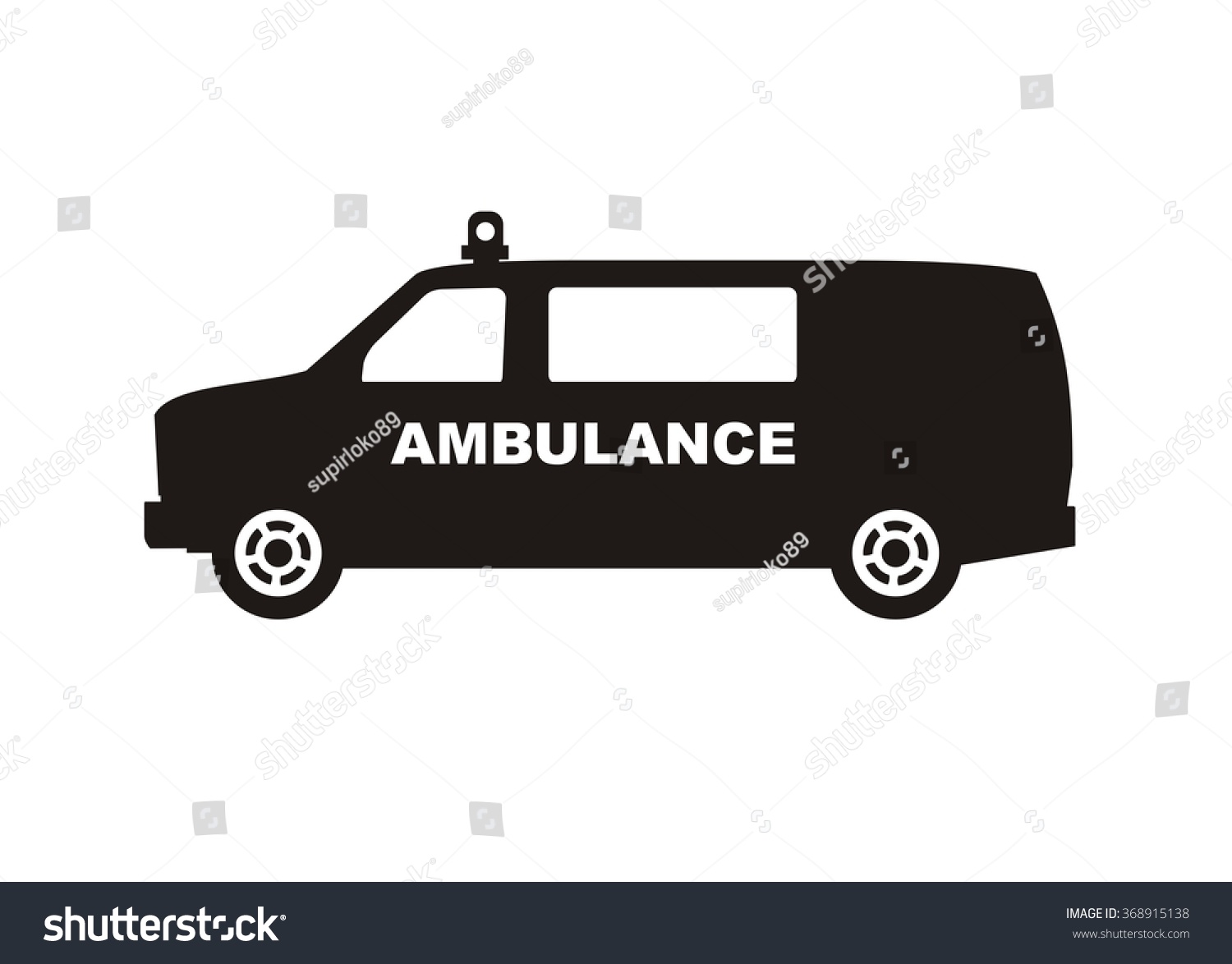 Ambulance Simple Icon Stock Vector 368915138 - Shutterstock