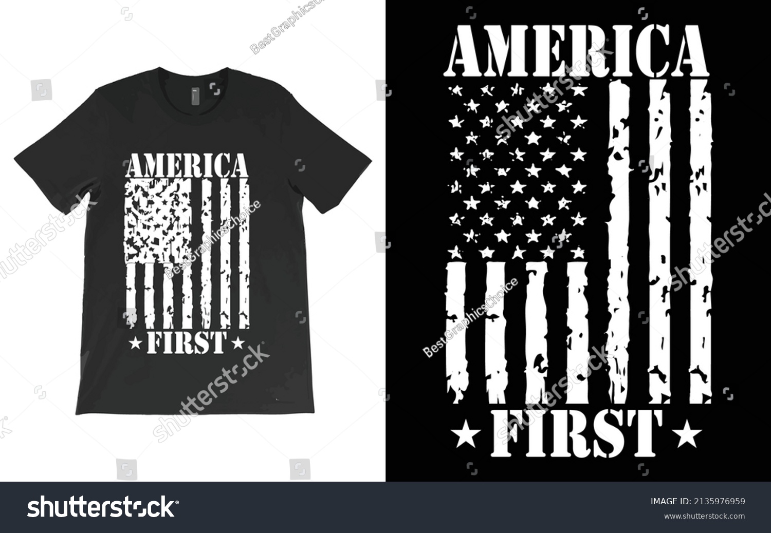 SVG of America First T-Shirt Vector, American Pride, Patriot Party Tee, Keep America Great, Gift for Military, 1777, USA. svg