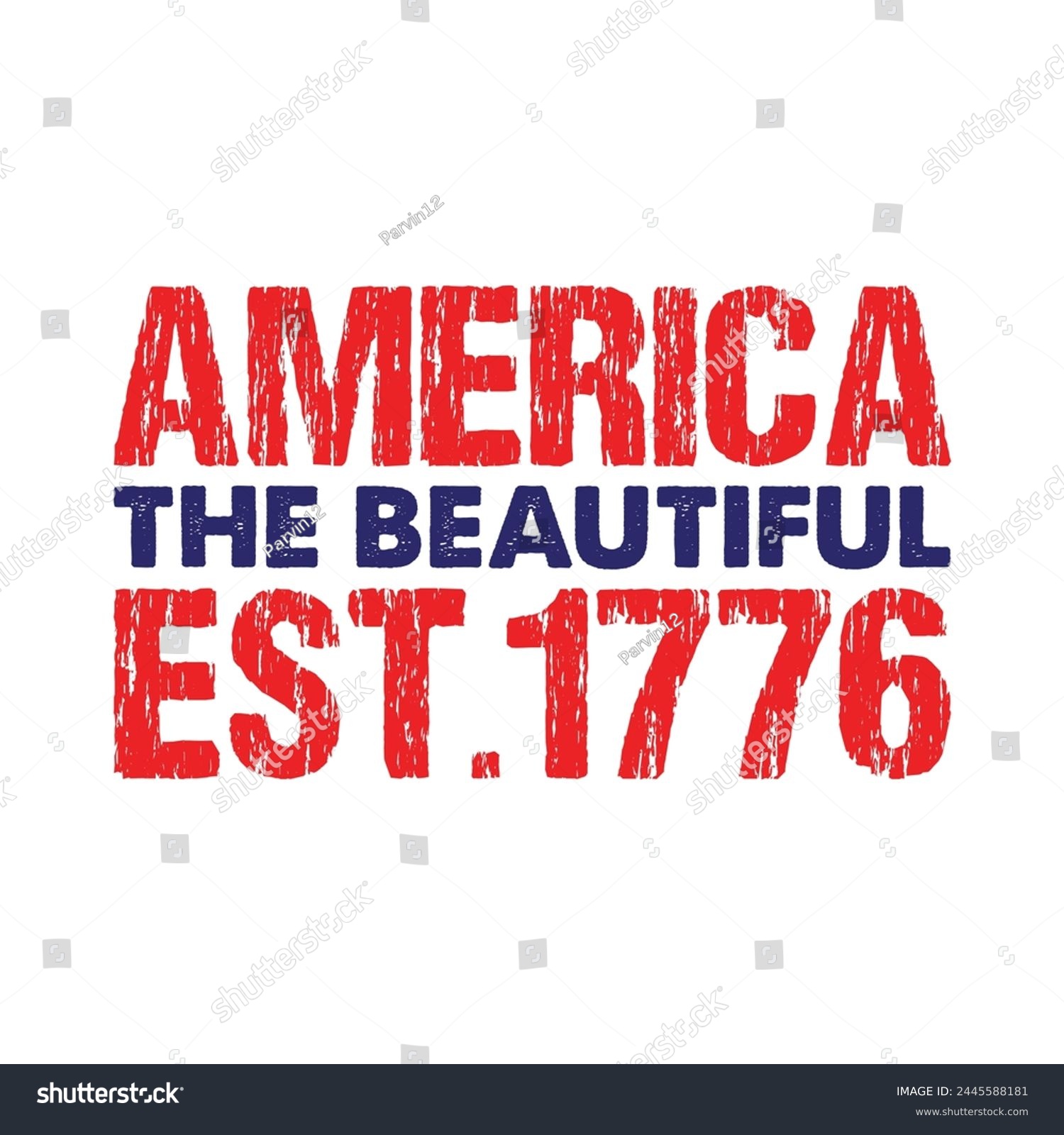 SVG of America the beautiful est. 1776 svg