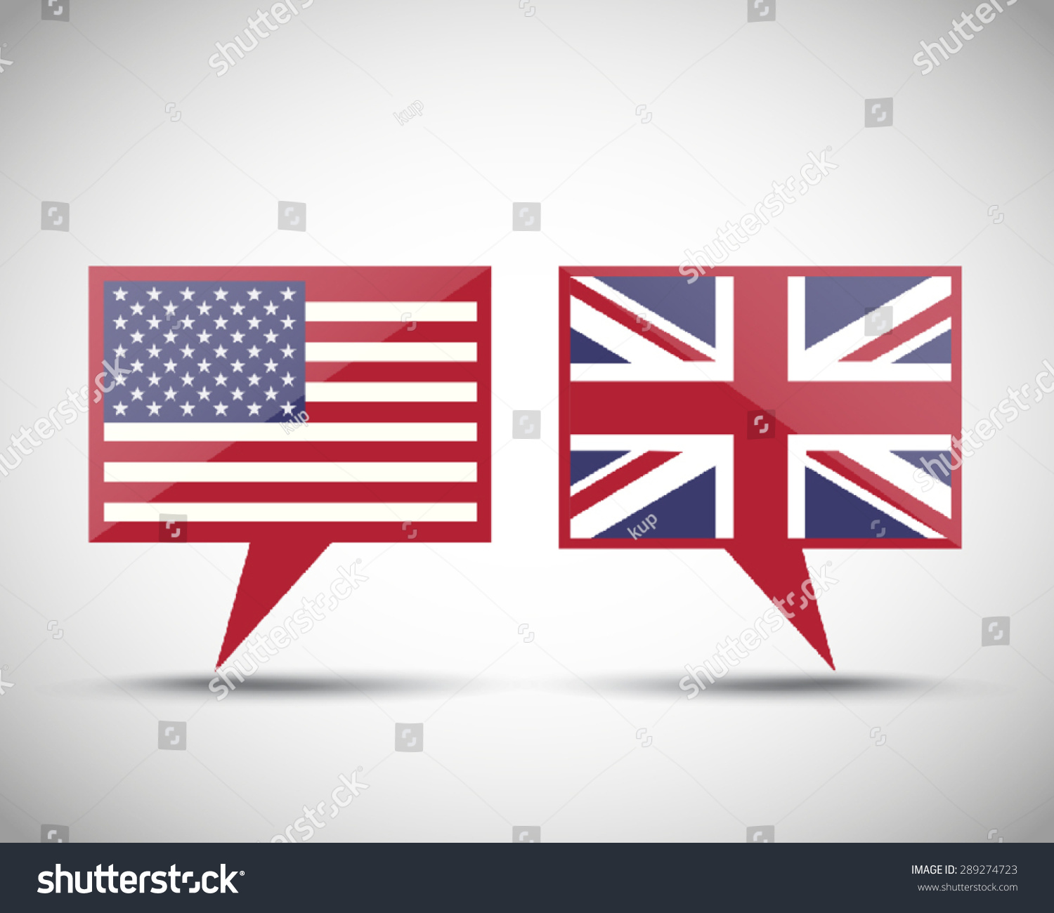 SVG of American British conversation speech bubbles svg