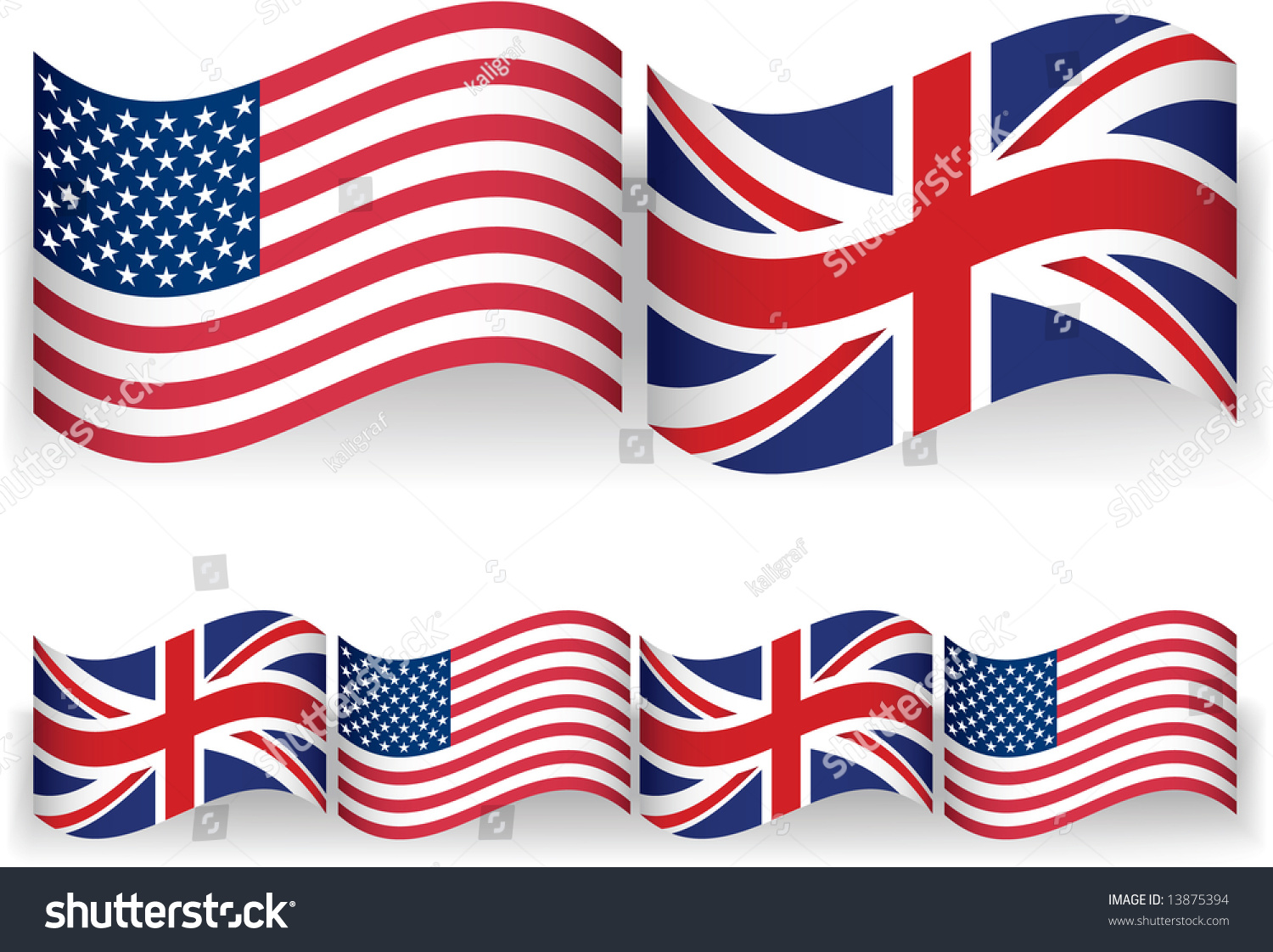 SVG of American British Flags svg