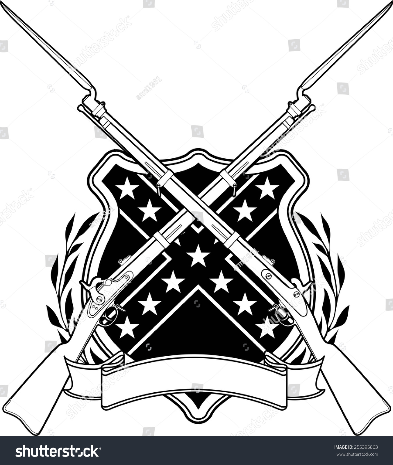 American Civil War Badge Stock Vector 255395863 : Shutterstock