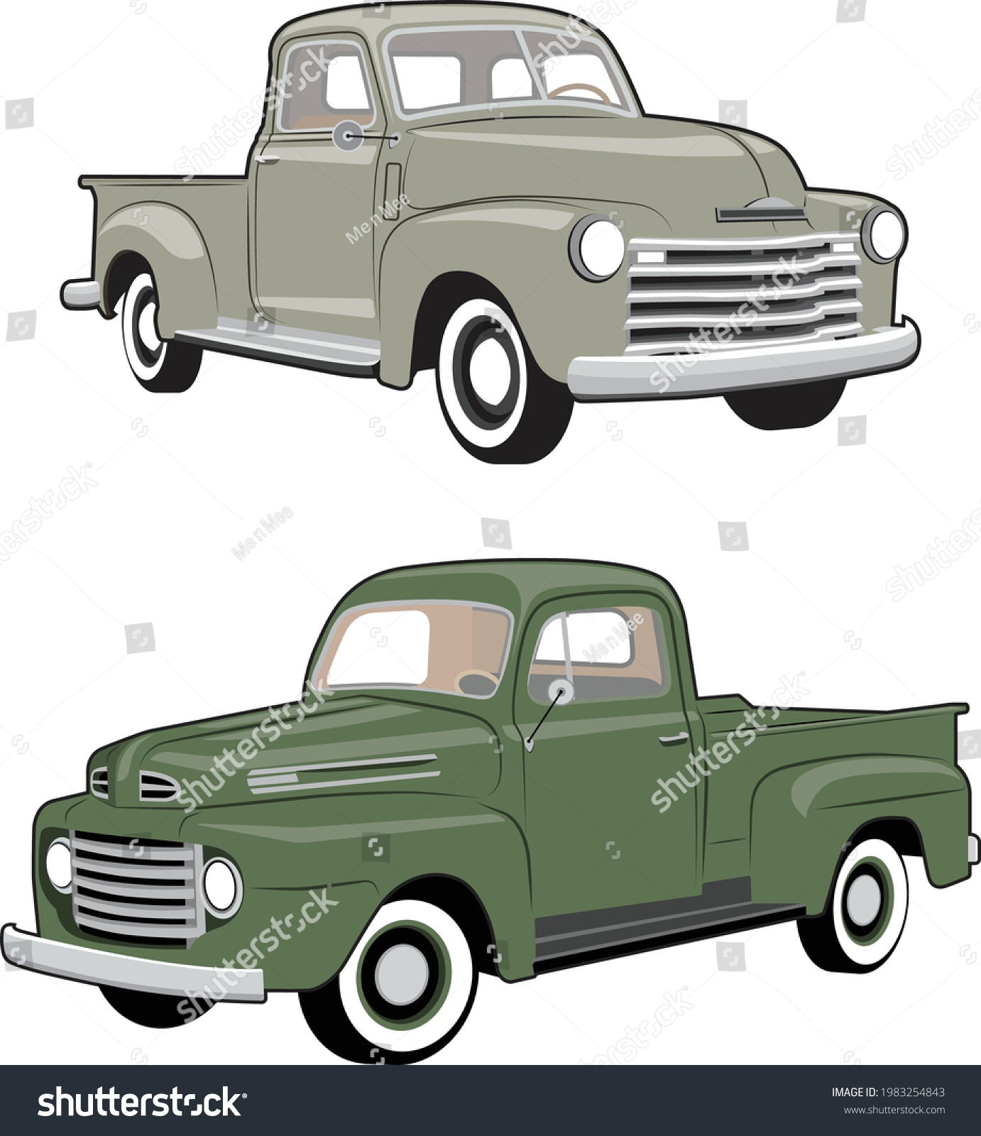 SVG of American Cool Classic Pick Up Truck 01 svg