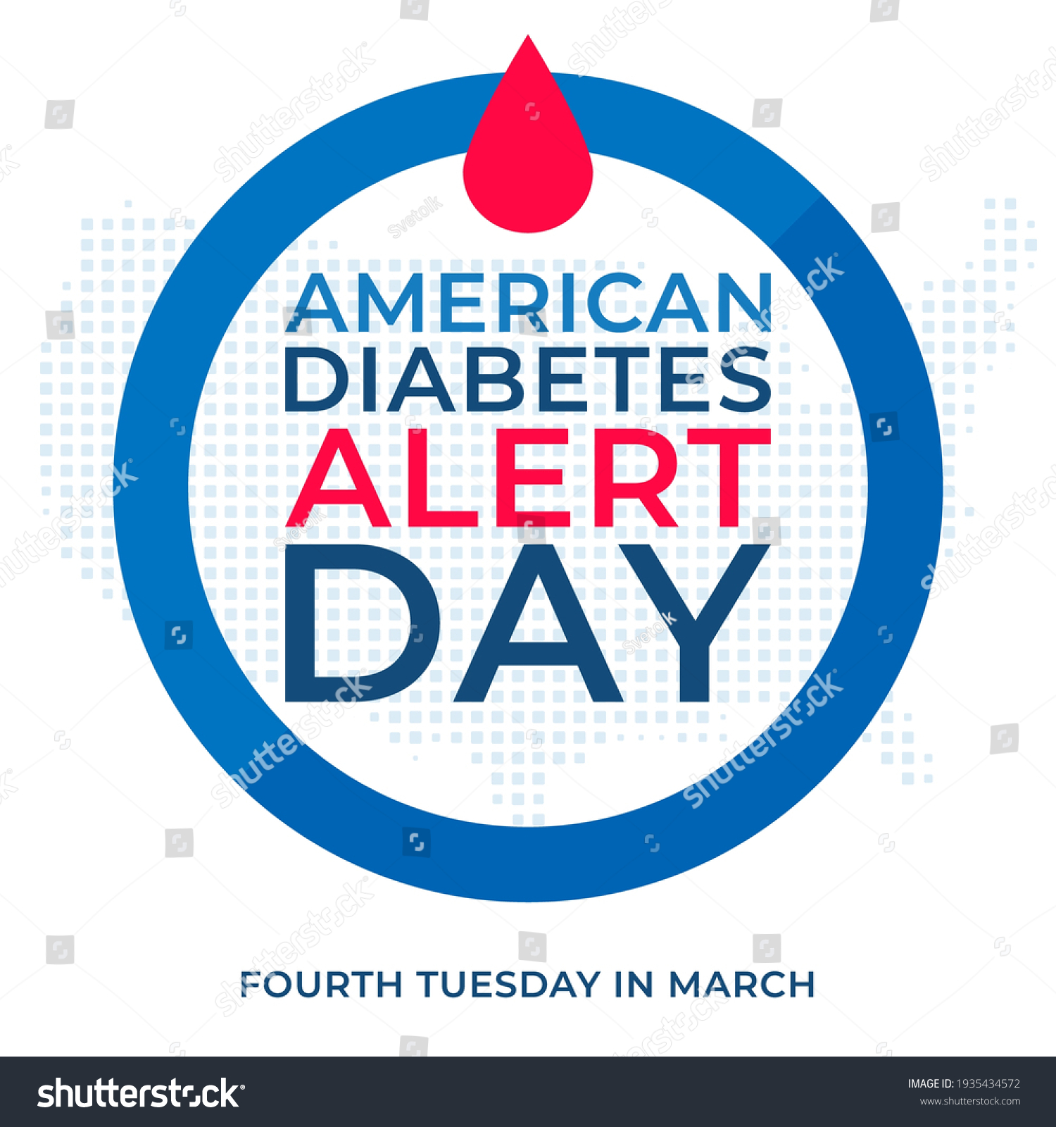 American Diabetes Alert Day Banner Flyer Stock Vector (Royalty Free