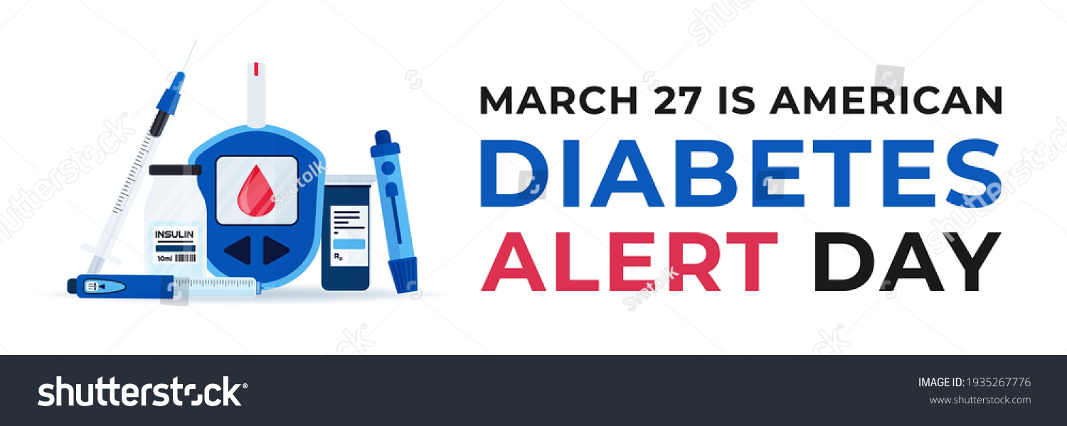 American Diabetes Alert Day Banner Insulin Stock Vector (Royalty Free