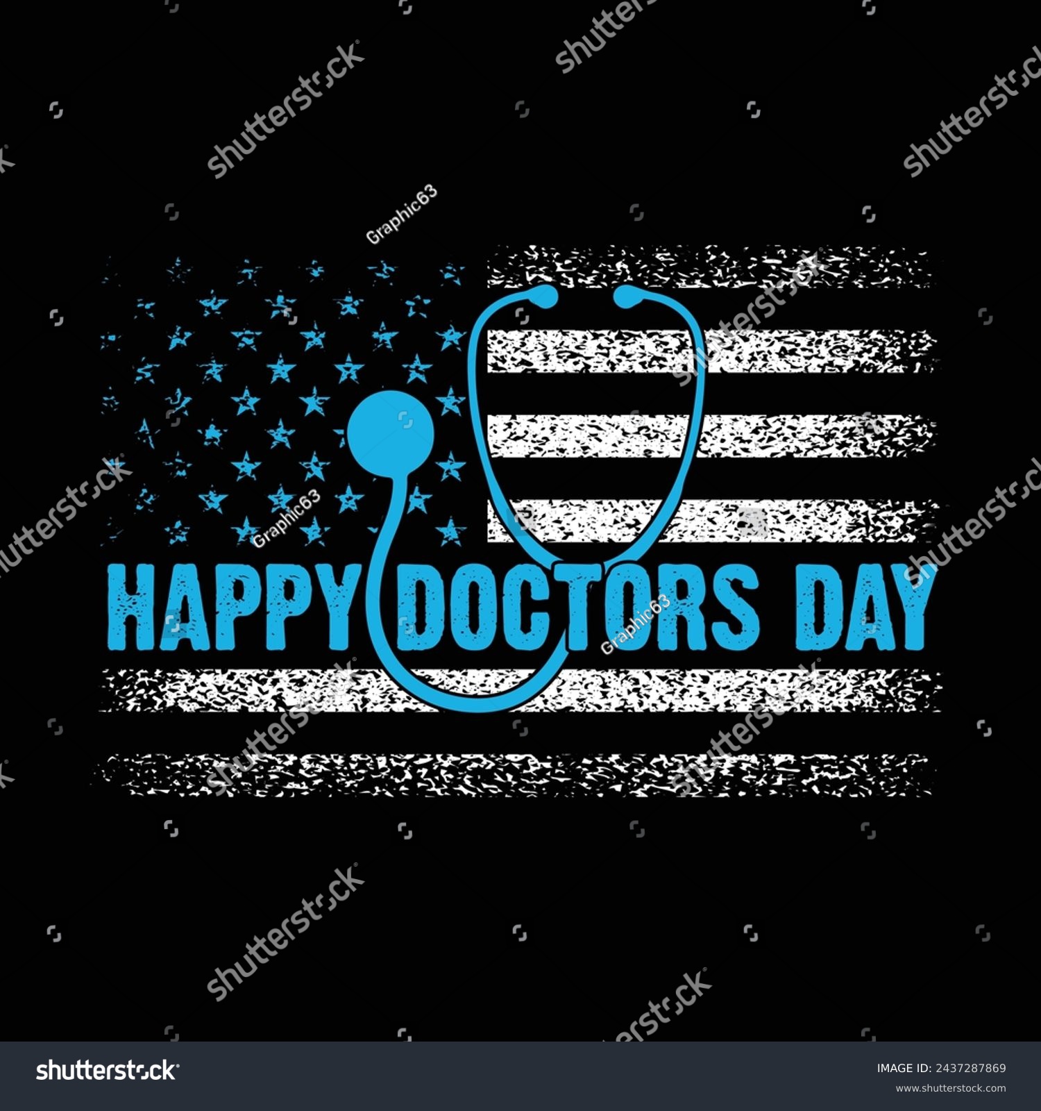 SVG of American Distressed Flag.Happy Doctors Day Motivational Typography Quotes Design Vector t shirt,poster,banner,backround. svg