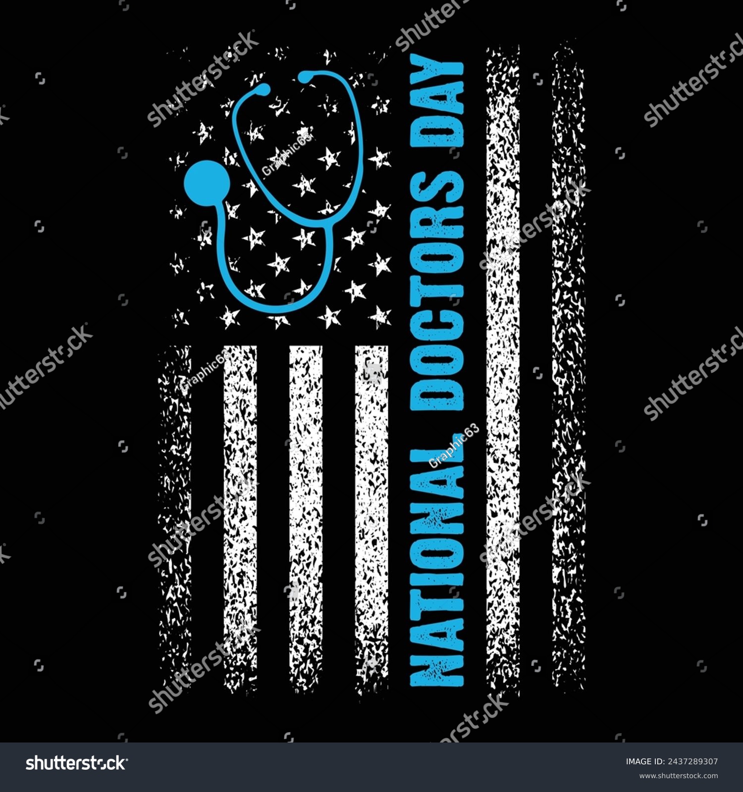 SVG of American Distressed Flag.National Doctors Day Motivational Typography Design Vector t shirt,poster,banner,backround. svg
