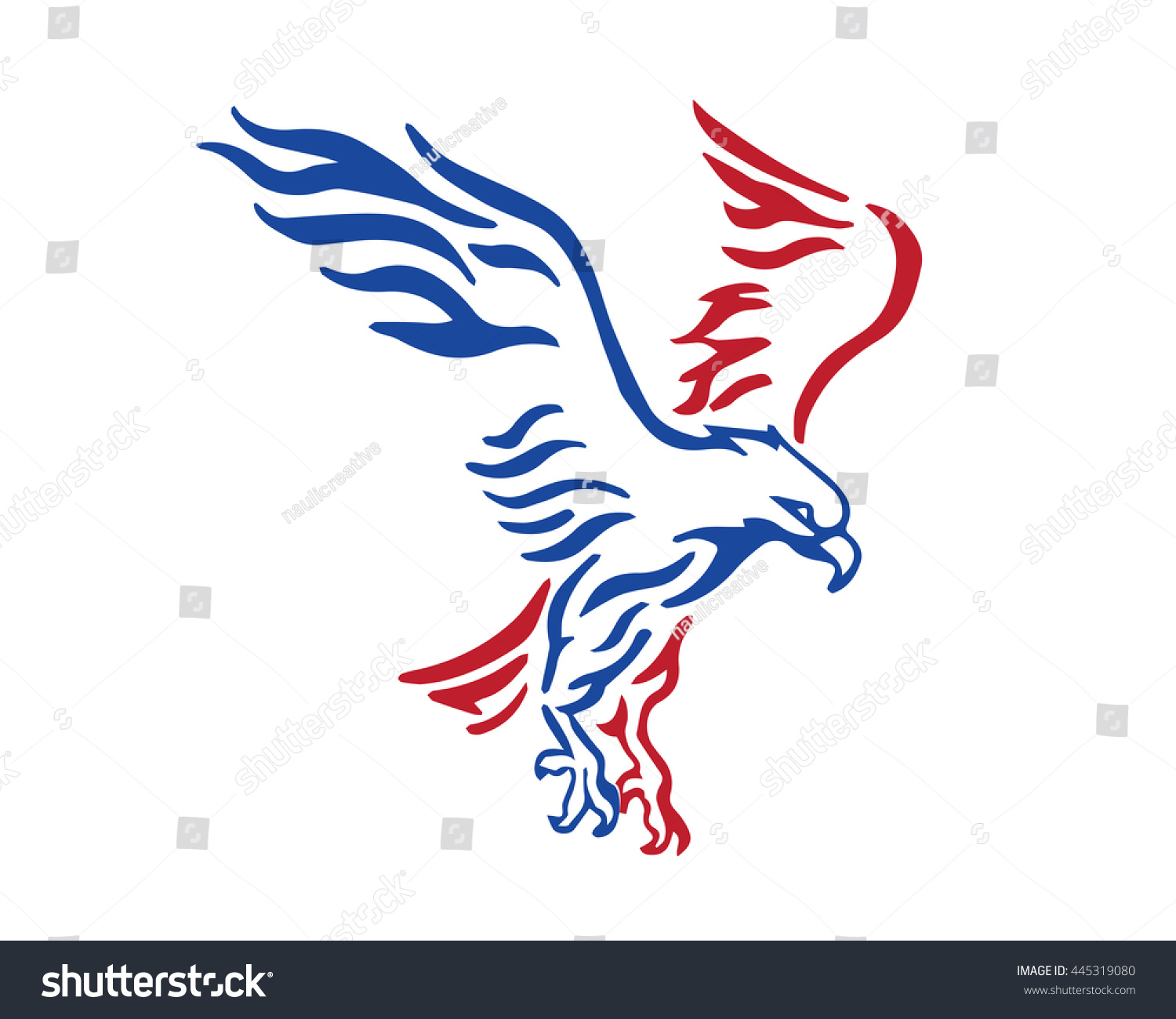 American Eagle Patriotic Logo Independence Freedom Stock Vector ...