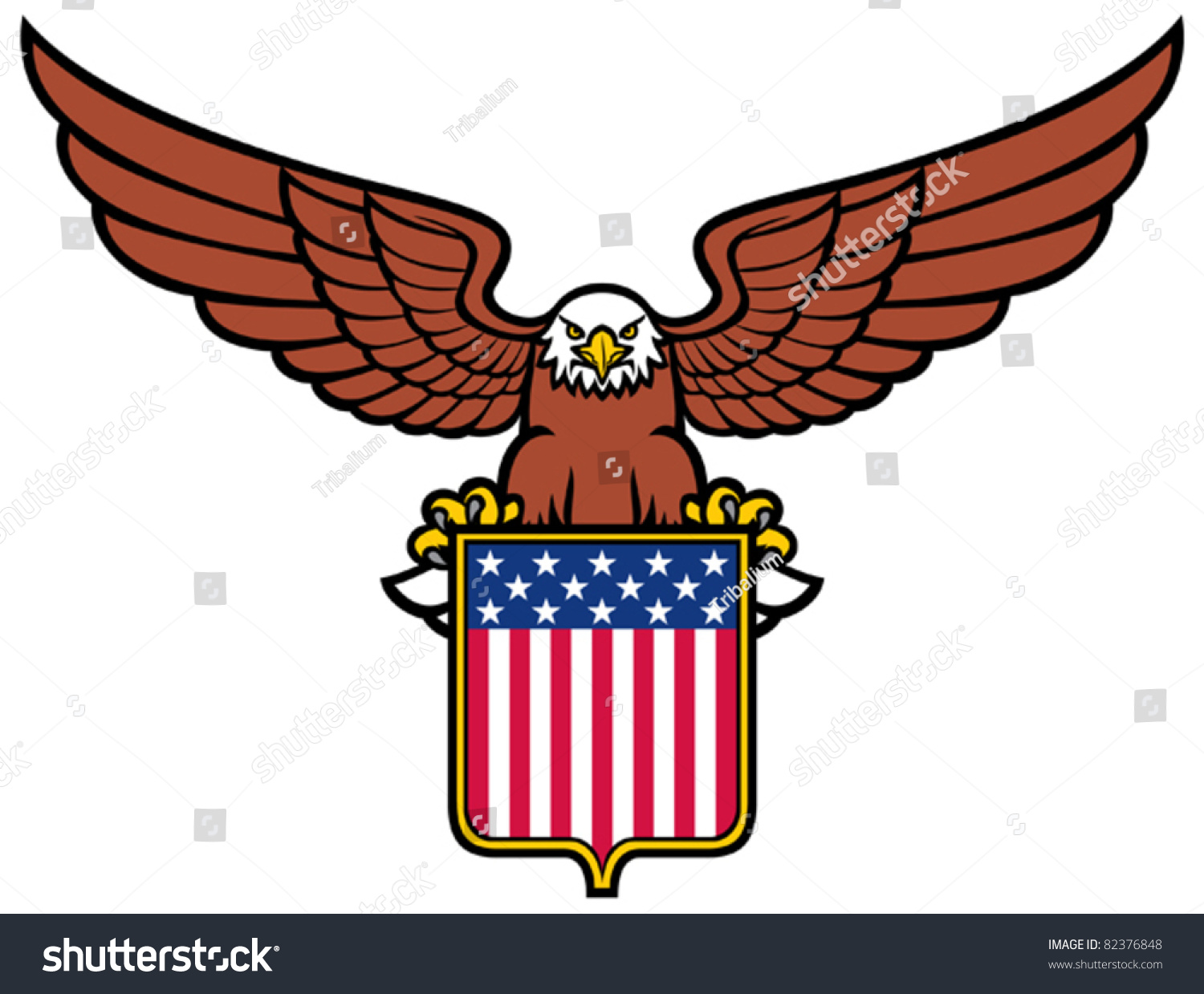 American Eagle Usa Shield Stock Vector 82376848 - Shutterstock