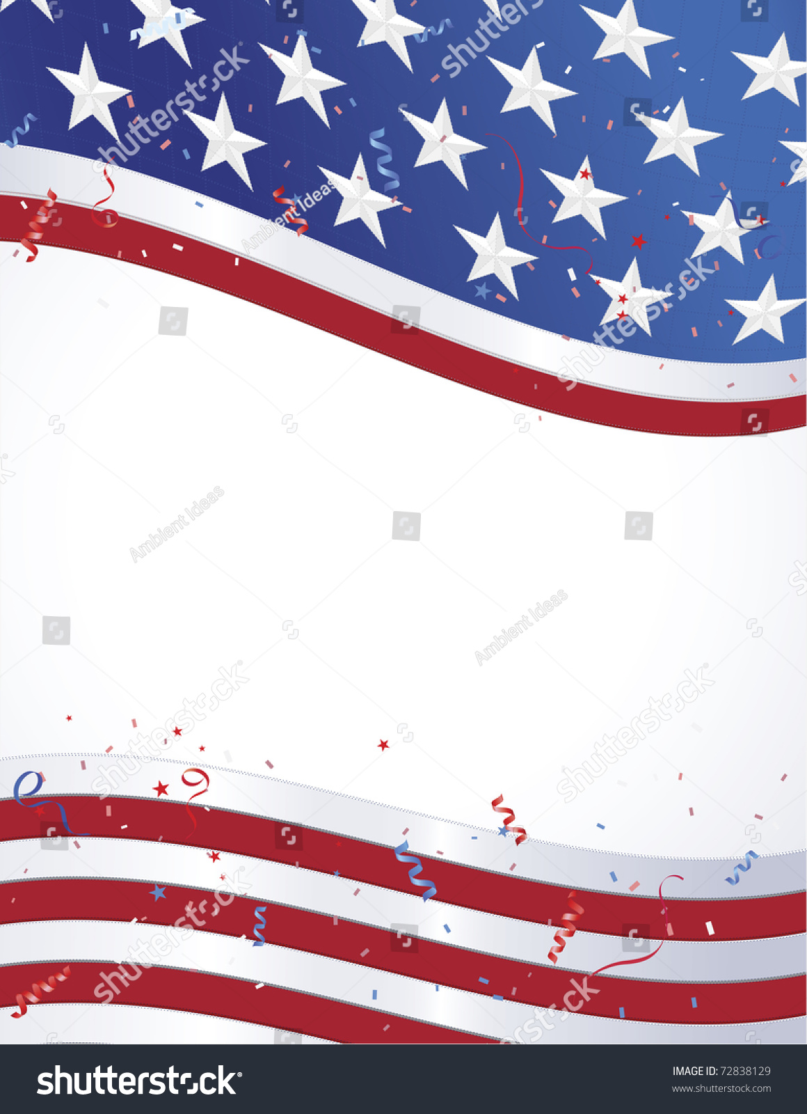 Download American Flag Border Vertical Layout Stock Vector 72838129 ...