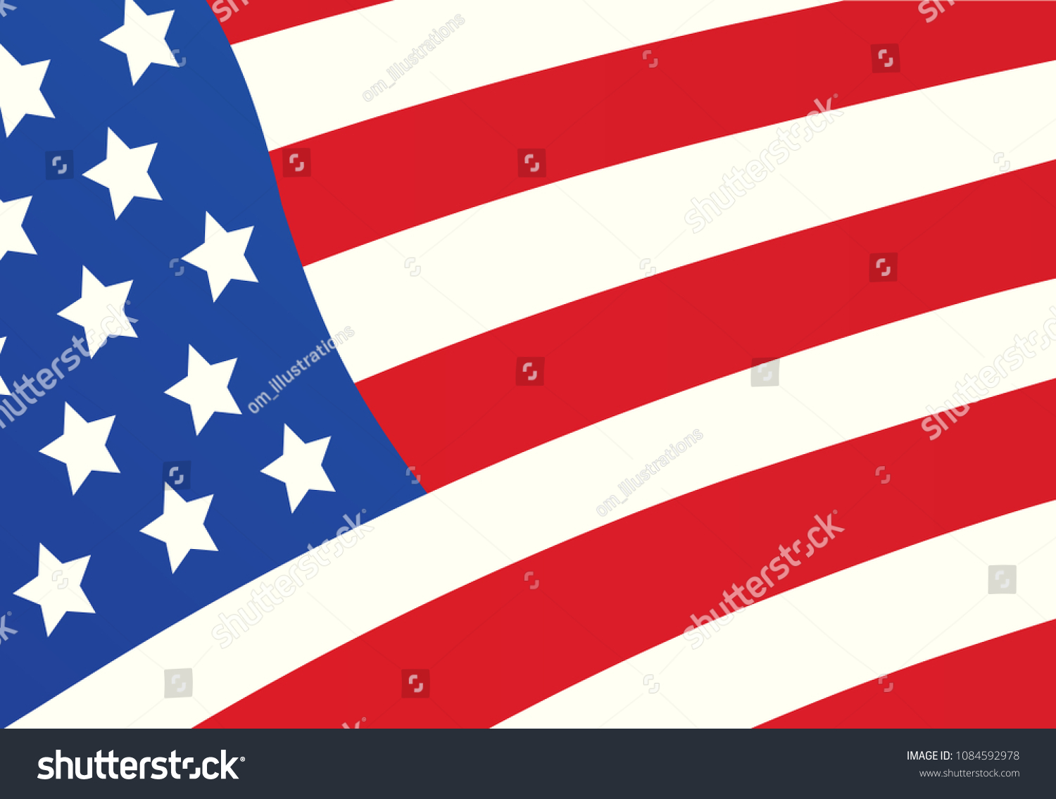 American Flag Cover Design Template Banner Stock Vector (Royalty Free