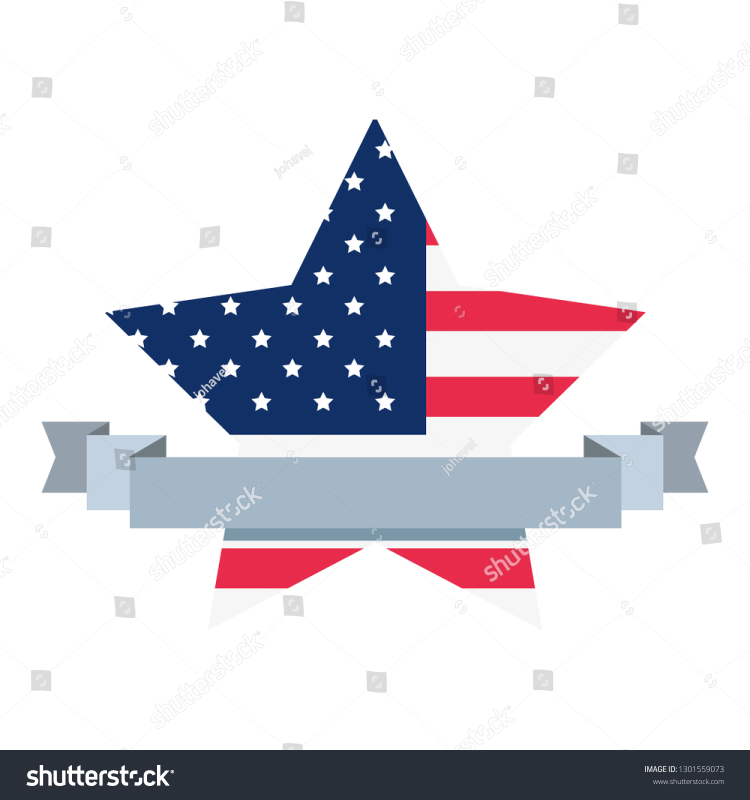 American Flag Star Banner Sign Stock Vector (Royalty Free) 1301559073 ...