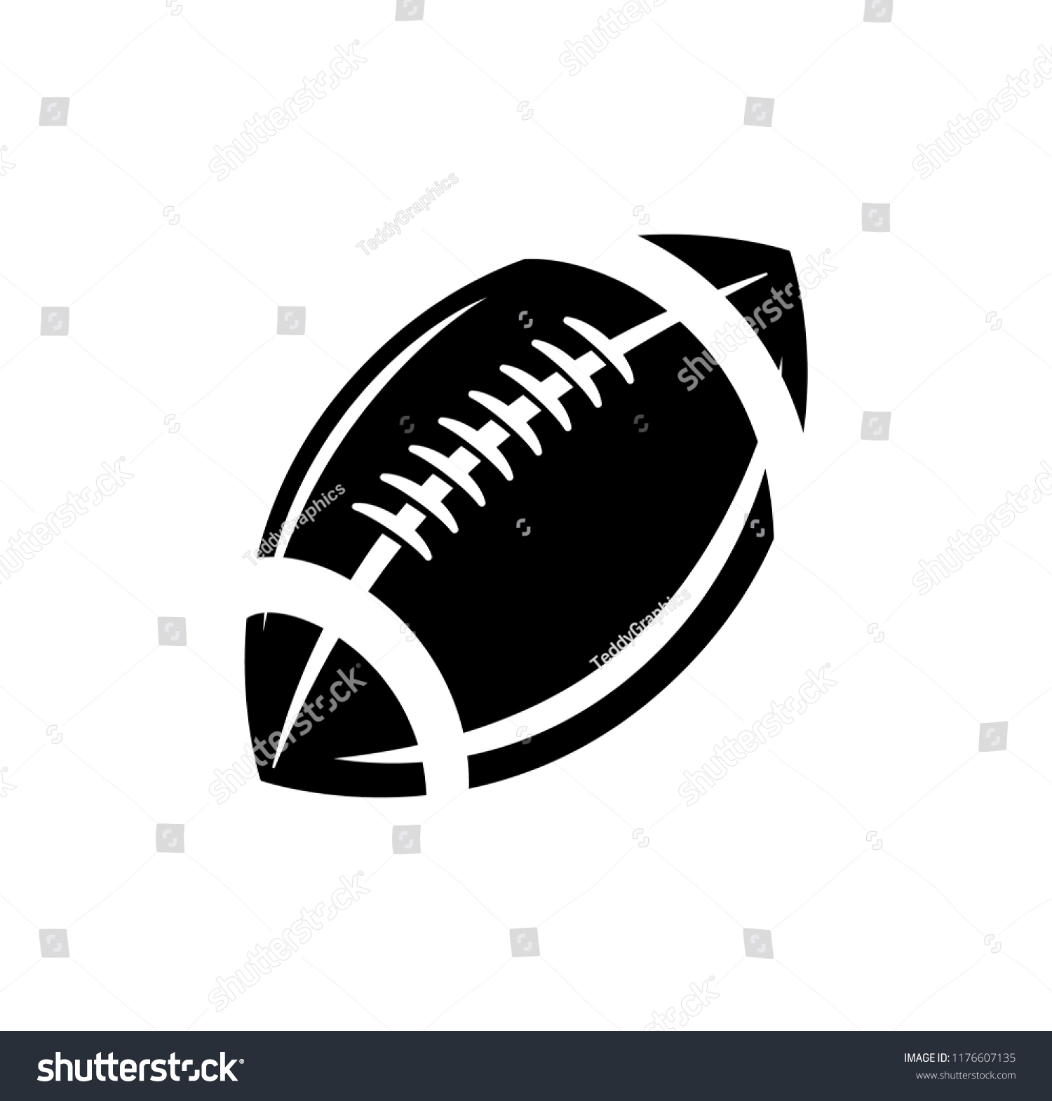 American Foodball Ball Stock Vector (Royalty Free) 1176607135 ...