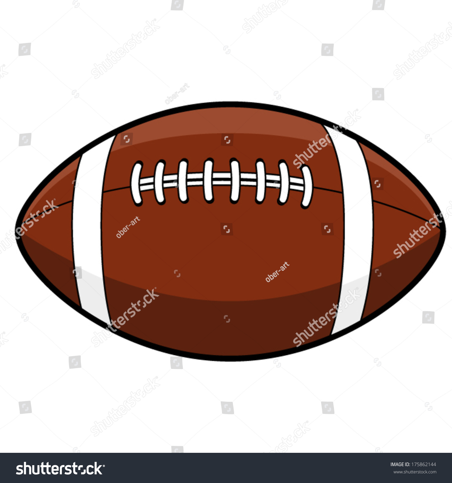 American Football Ball Stock Vector 175862144 - Shutterstock