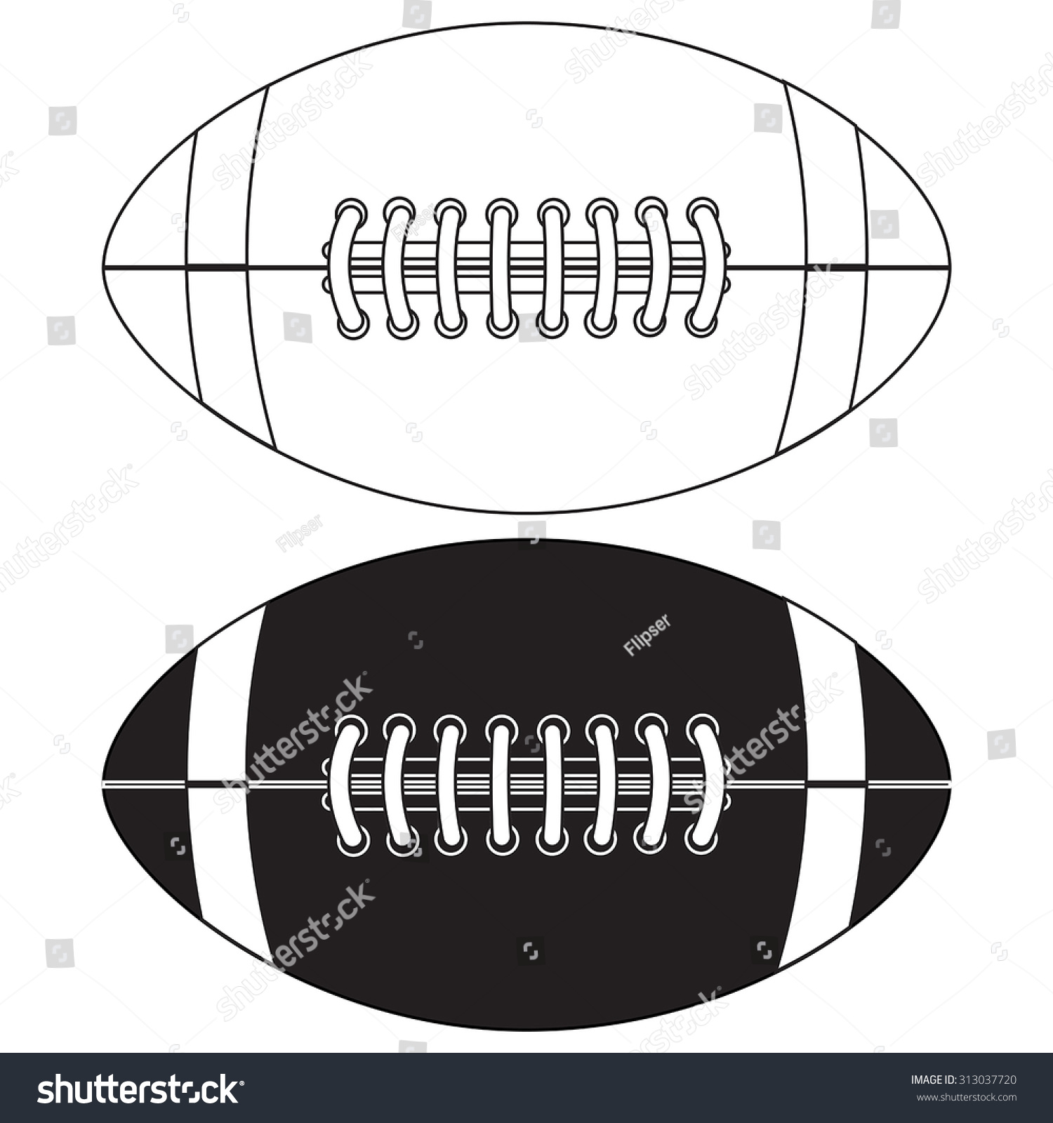 American Football Ball Vector Illustration Isolated Stock Vector ...