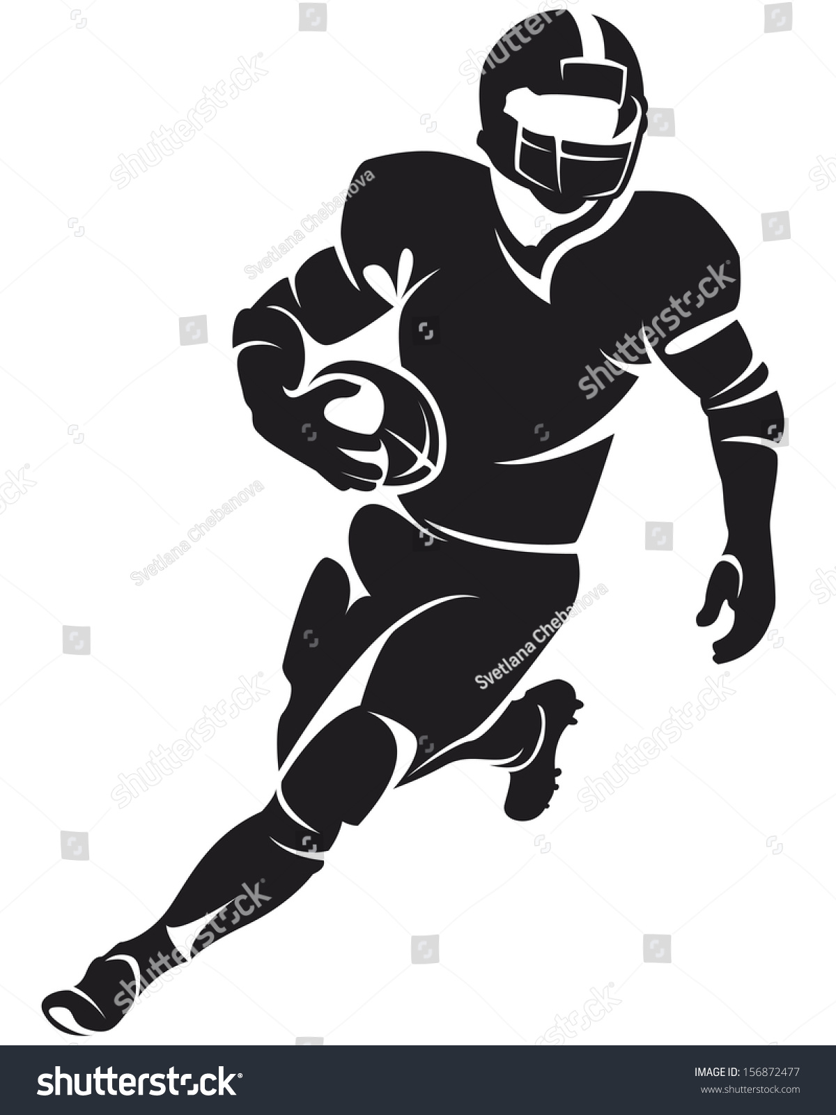 American Football Player Stock Vector 156872477 - Shutterstock