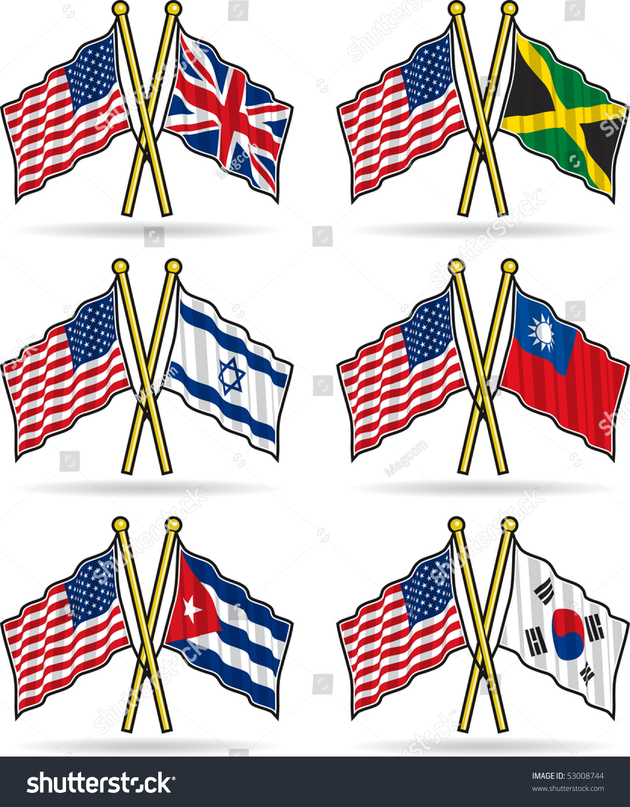 SVG of American Friendship Flags 2 svg