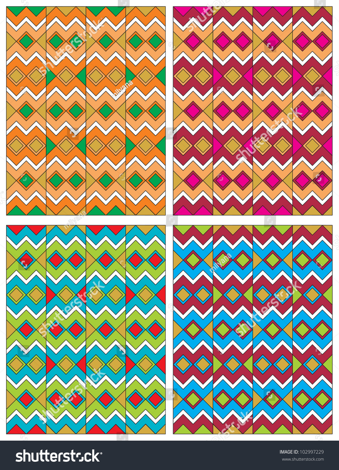 American Indian Pattern Stock Vector (Royalty Free) 102997229 ...