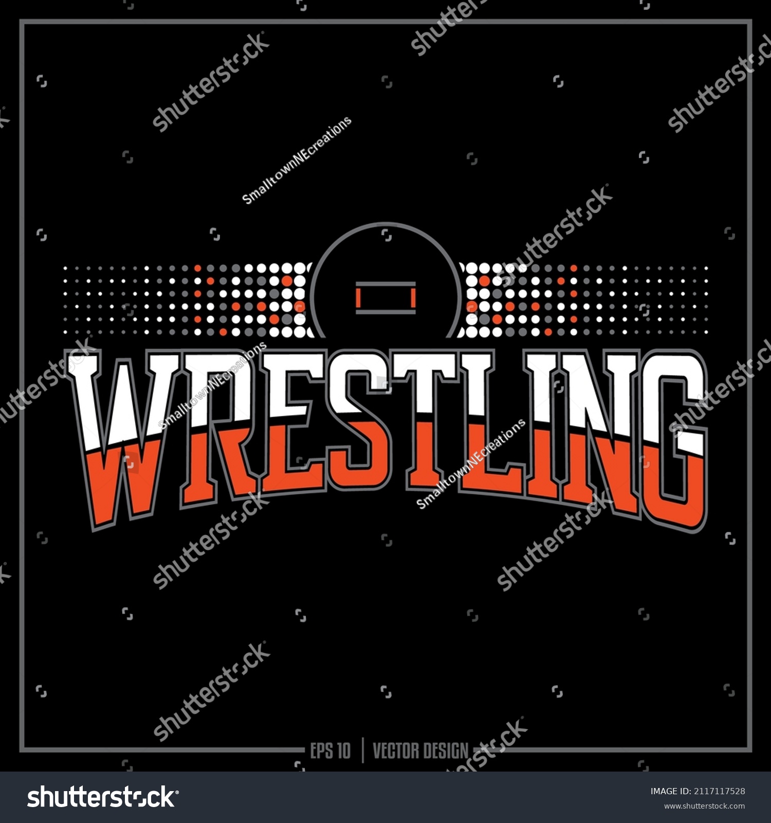 American Wrestling Sports Design Wrestling Mat Stock Vector (Royalty ...