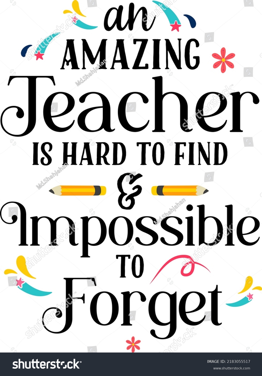 Amazing Teacher Hard Find Impossible Forget Stock Vector (royalty Free 