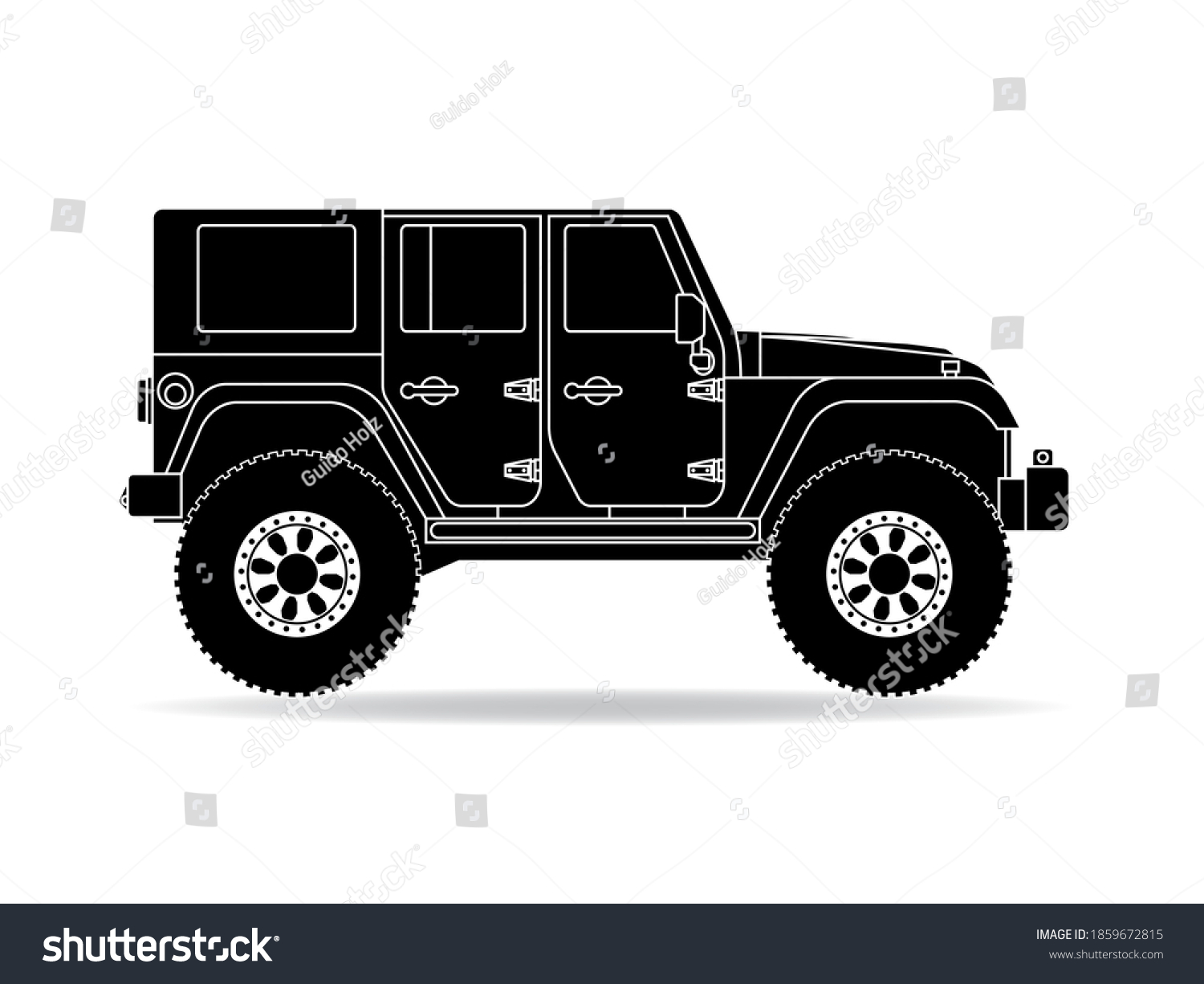 SVG of An American hardtop off-road vehicle svg