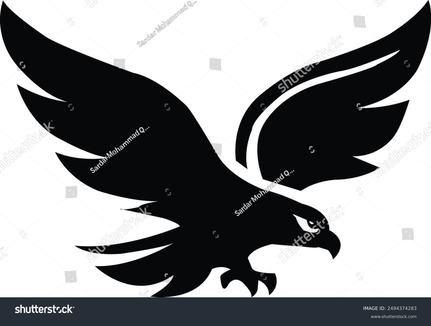 recommend clip art: An "Eagle vector logo icon" features a stylized, majestic eagle design, symbolizing power and freedom, ideal for branding and emblems.