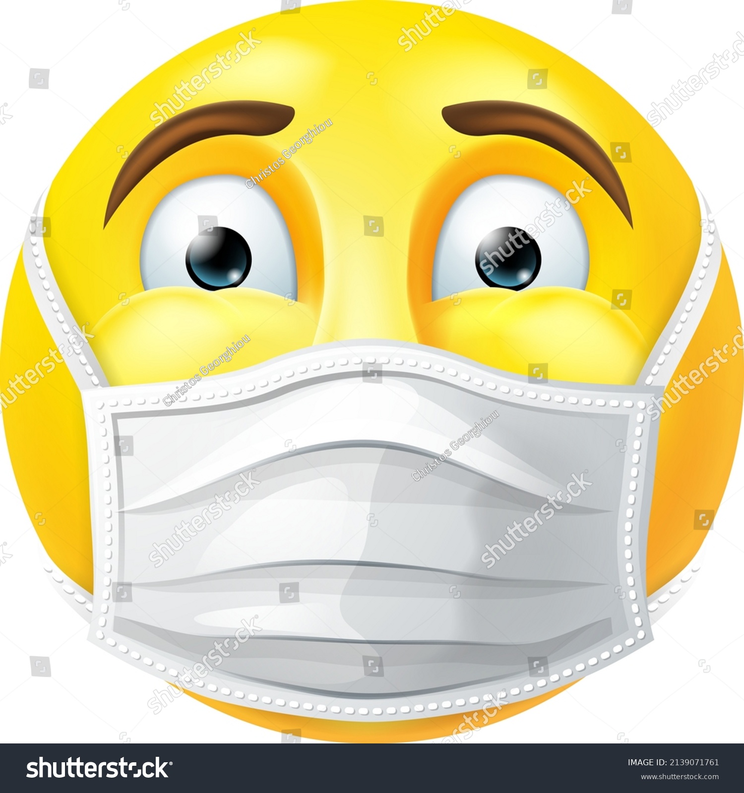 Emoji Emoticon Face Wearing Ppe Medical Stock Vector (Royalty Free ...