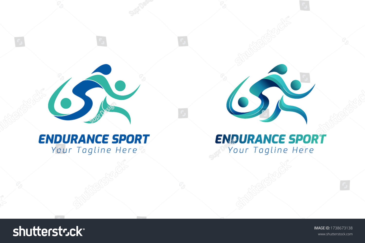 Ørken Tekstforfatter Kan Endurance Sports Logo That Combines Swimming Stock Vector (Royalty Free)  1738673138