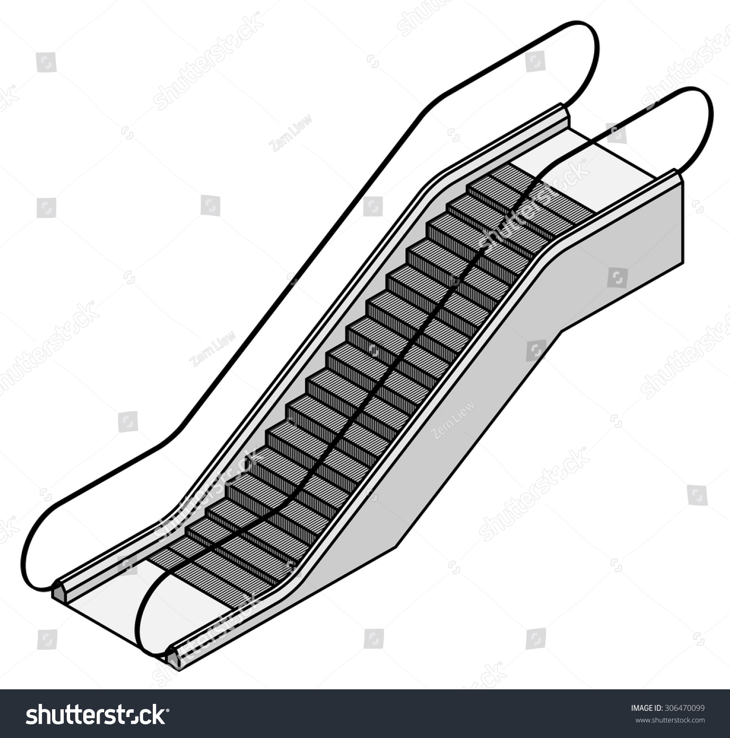 Escalator Stock Vector (Royalty Free) 306470099