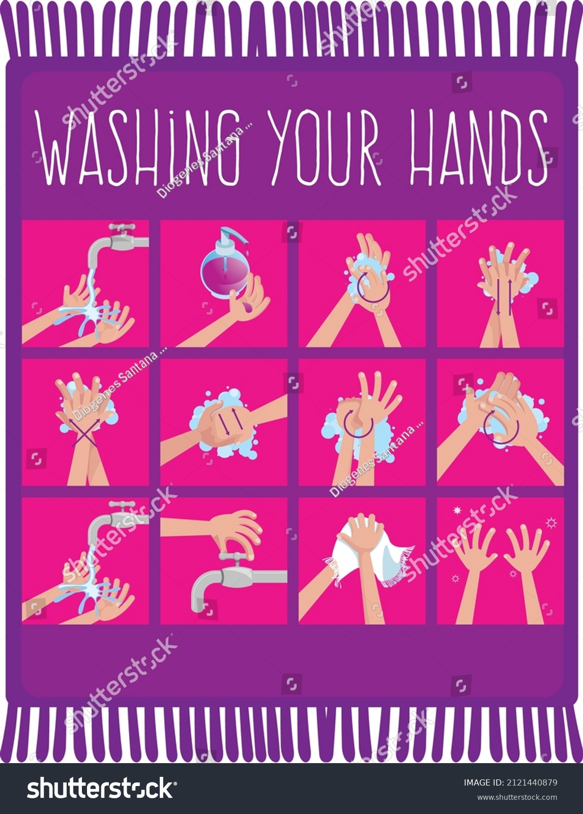 Illustrated Hand Washing Tutorial Stock Vector Royalty Free Illustrated Hand Washing Tutorial Stock Vector Royalty Free
