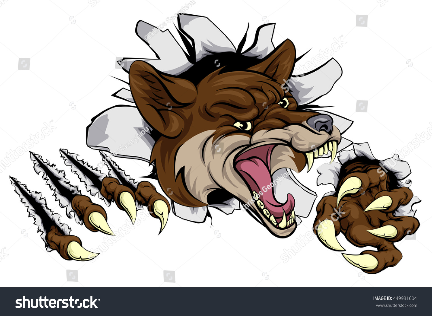 Illustration Coyote Animal Sports Mascot Cartoon Stock Vector (Royalty ...