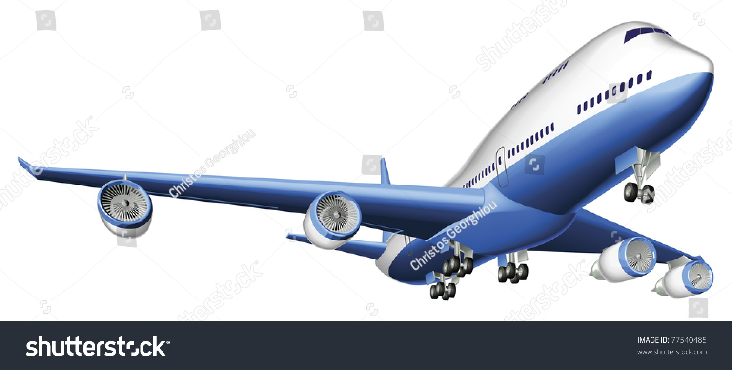 SVG of An Illustration of a large passenger plane svg