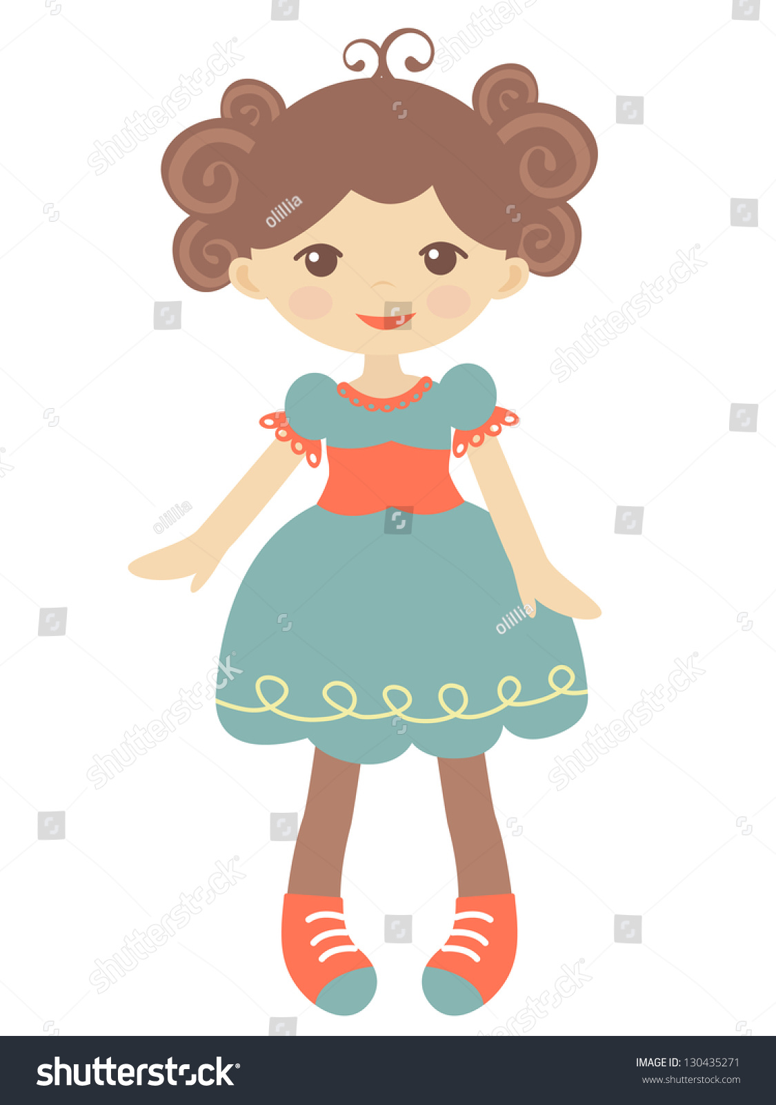 An Illustration Of Cute Rag Doll - 130435271 : Shutterstock