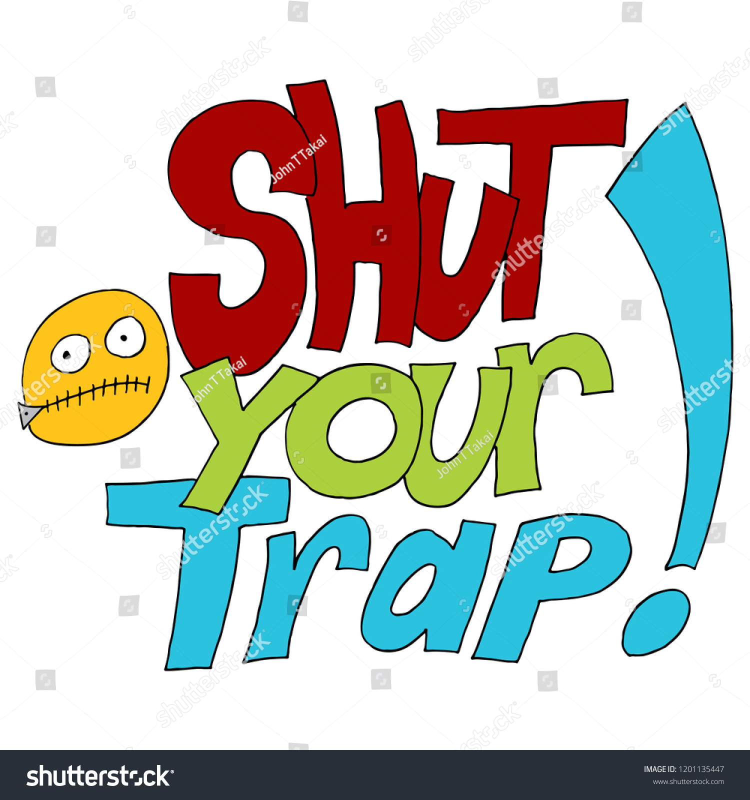 Image Shut Your Trap Insult Words Stock Vector (Royalty Free