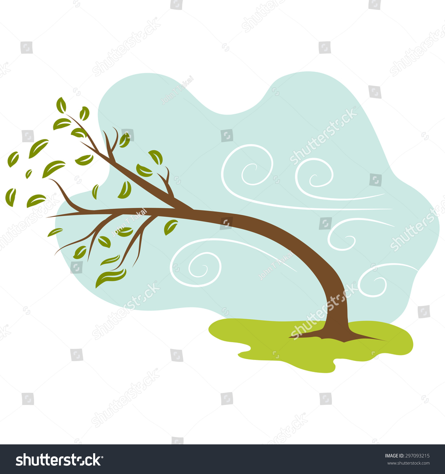 An Image Of A Windy Day Background. Stock Vector Illustration 297093215 ...