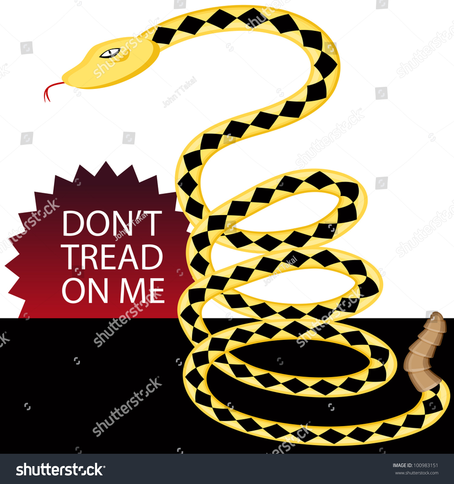 SVG of An image of a yellow rattlesnake. svg