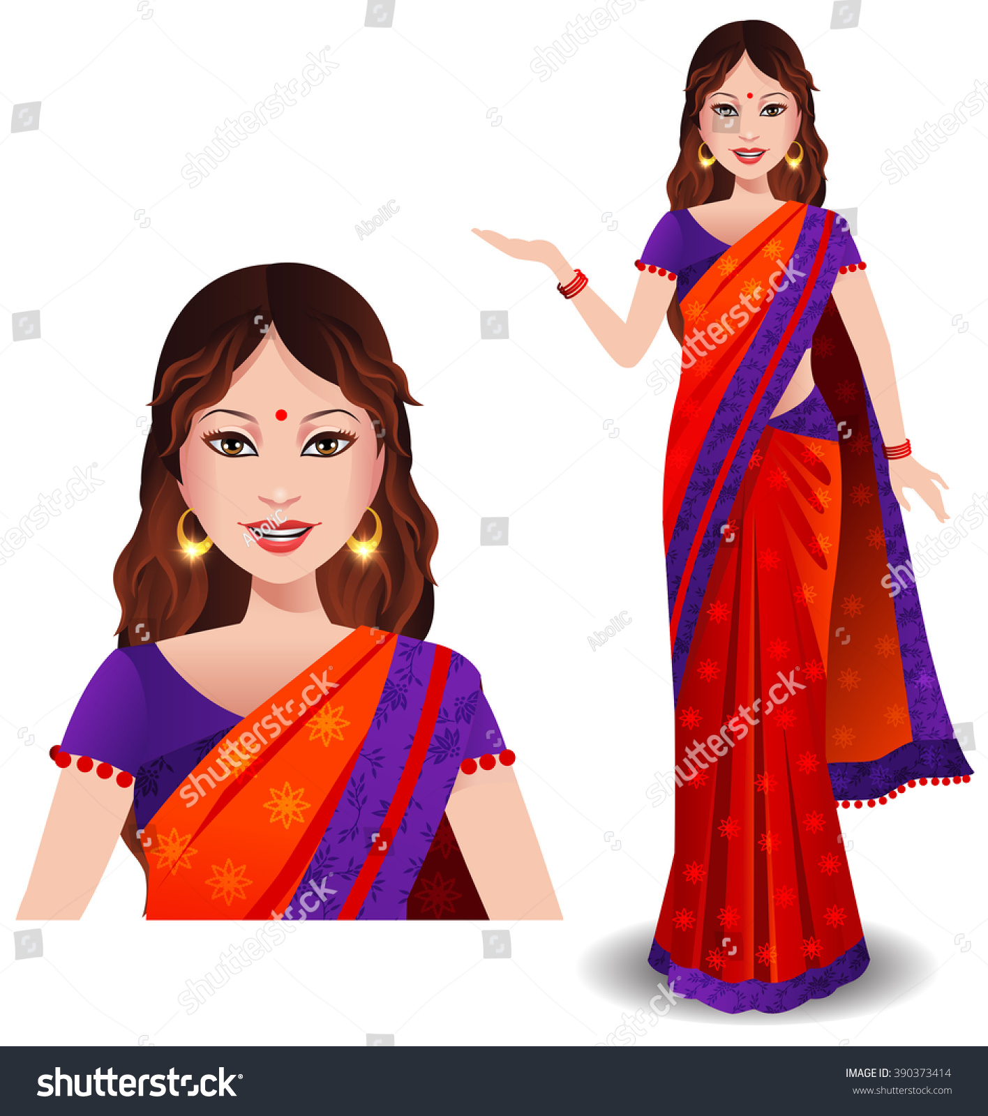 An Indian Woman Wearing A Beautiful Traditional Beautiful Saree Stock ...