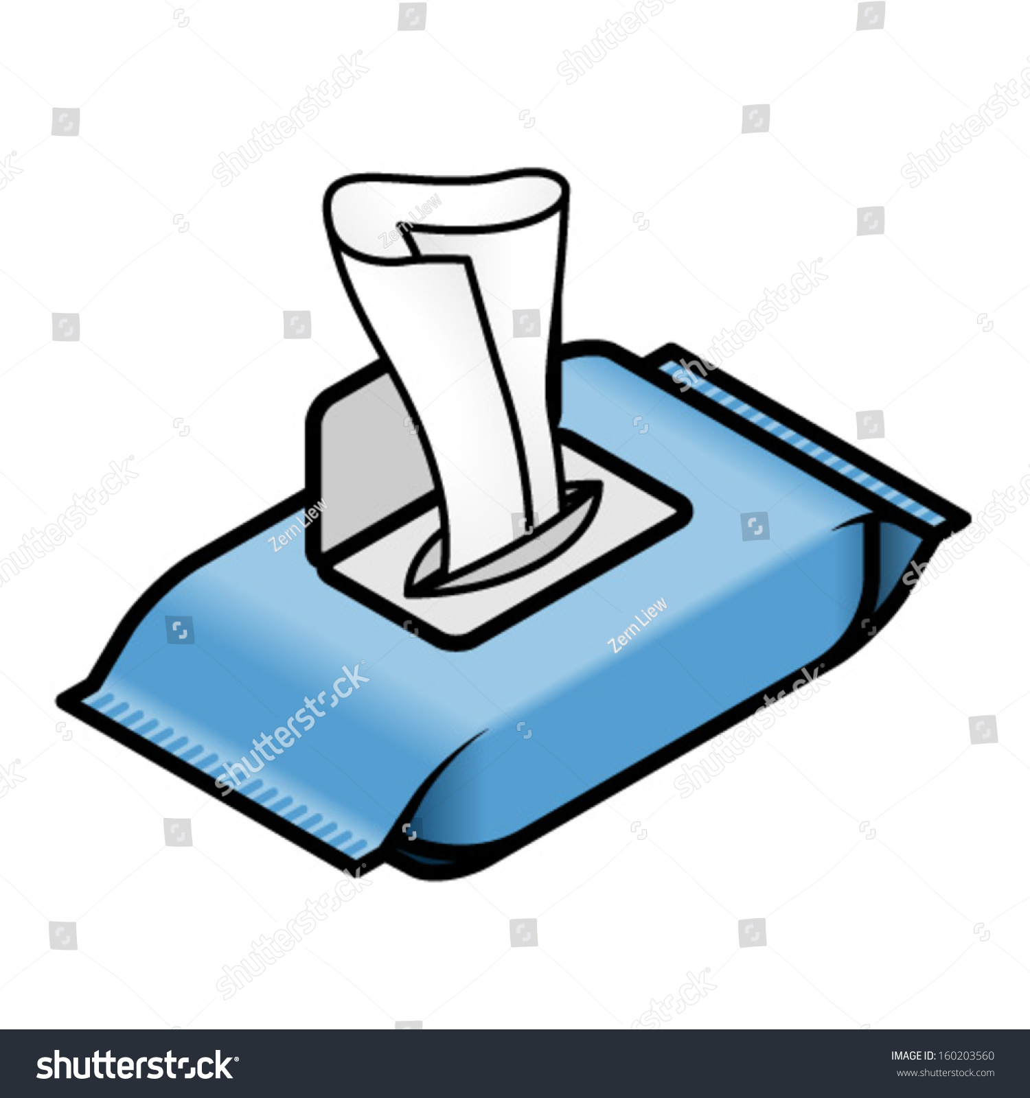 Download Open Pack Wet Wipes Tissues Stock Vector Royalty Free 160203560 Yellowimages Mockups