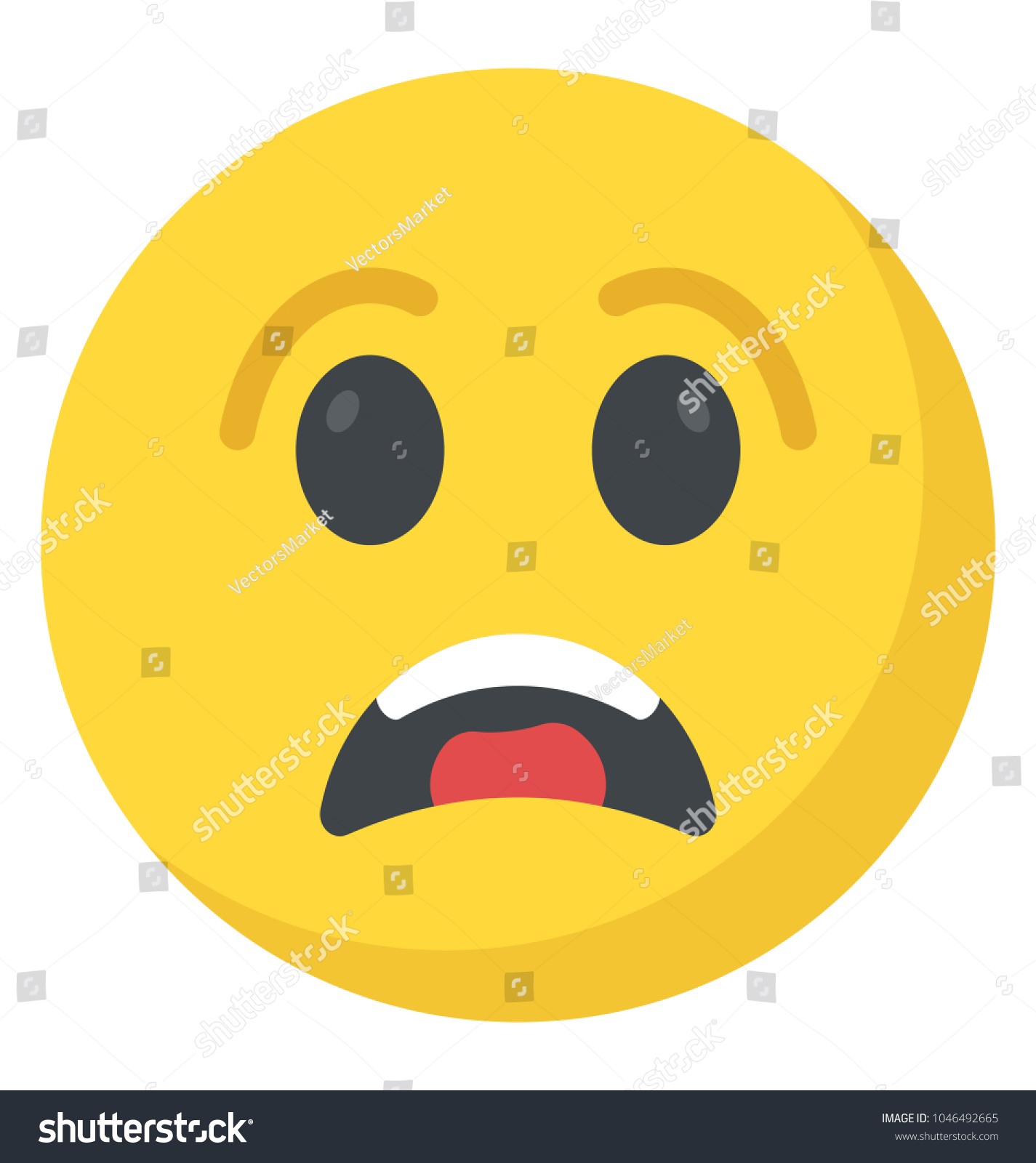 Unamused Emoticon Expression Stock Vector (Royalty Free) 1046492665 ...