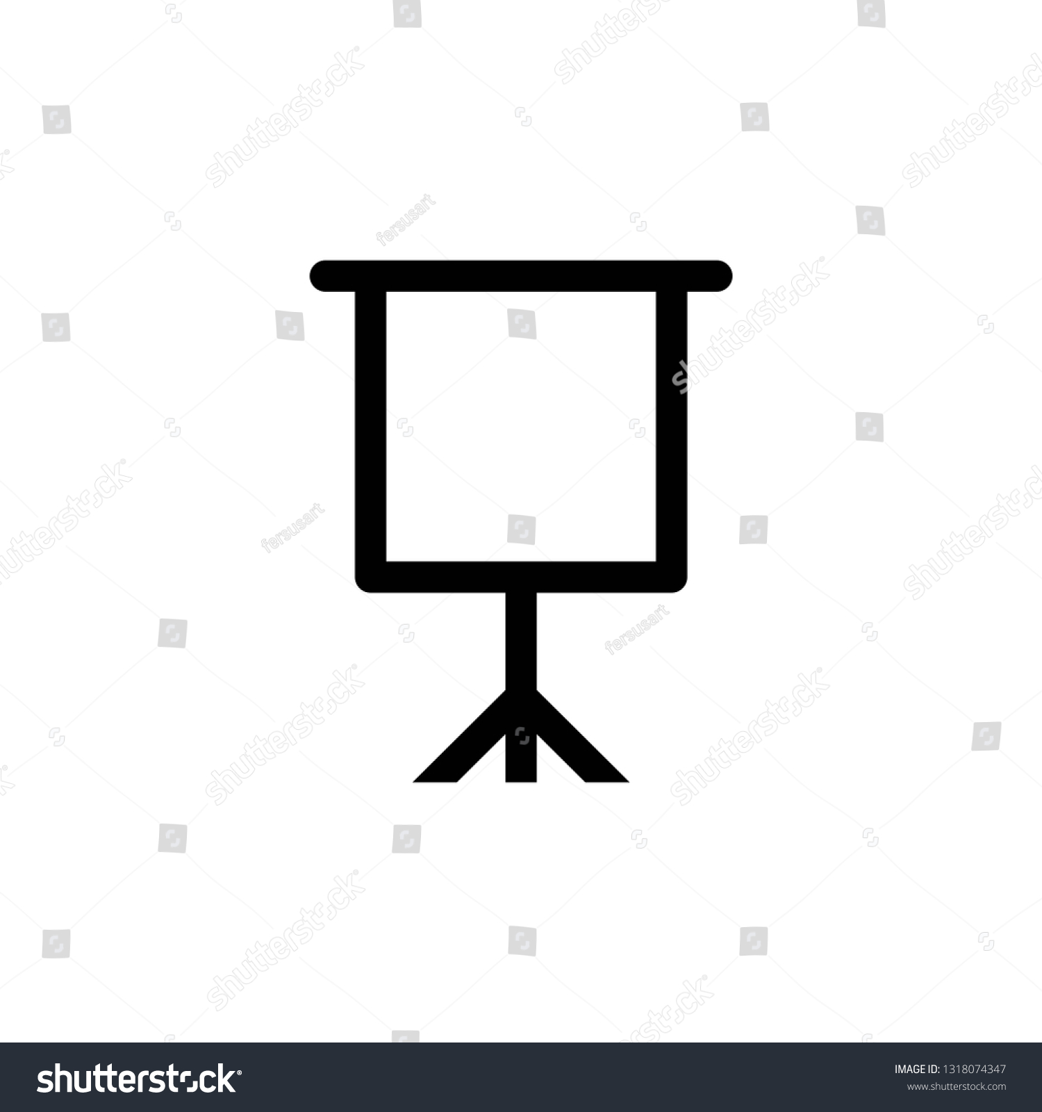 Vector Icon About Board Outline Stock Vector (royalty Free) 1318074347 