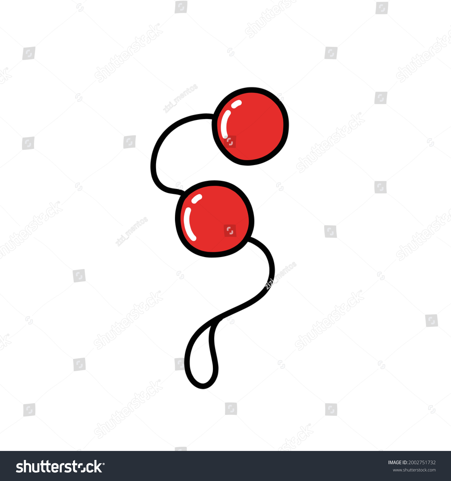 Anal Beads Doodle Icon Vector Illustration Stock Vector Royalty Free 2002751732 Shutterstock 0243