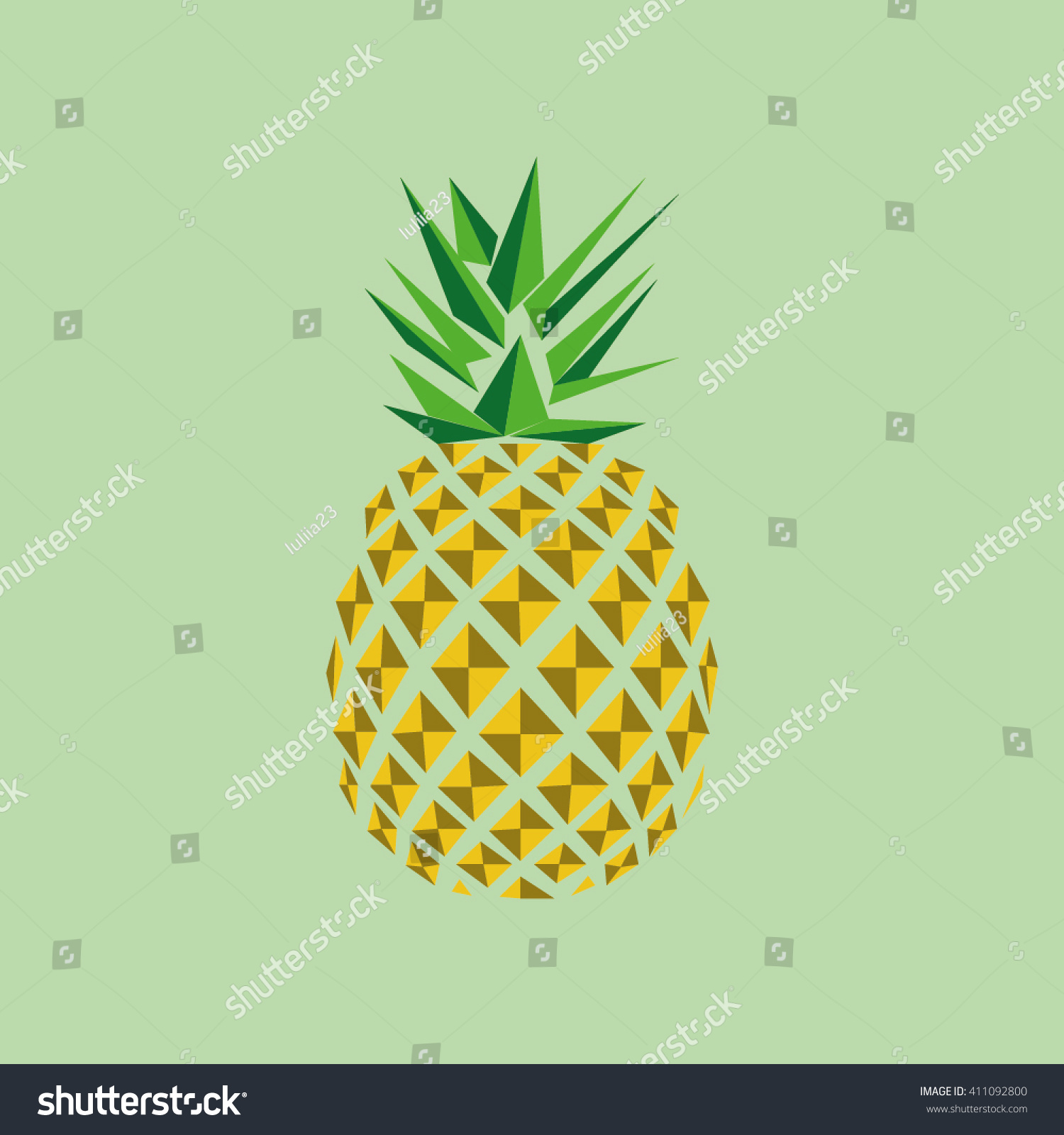 Ananas Vector Illustration Stock Vector (Royalty Free) 411092800 ...