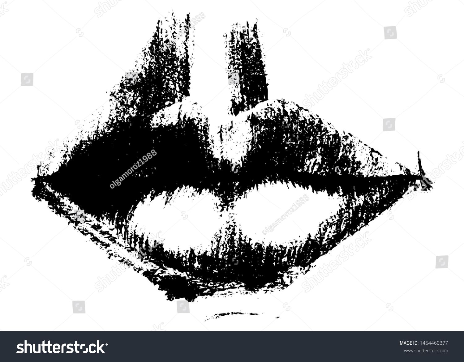 Anatomical Drawing Human Lips Stock Vector (Royalty Free) 1454460377 ...