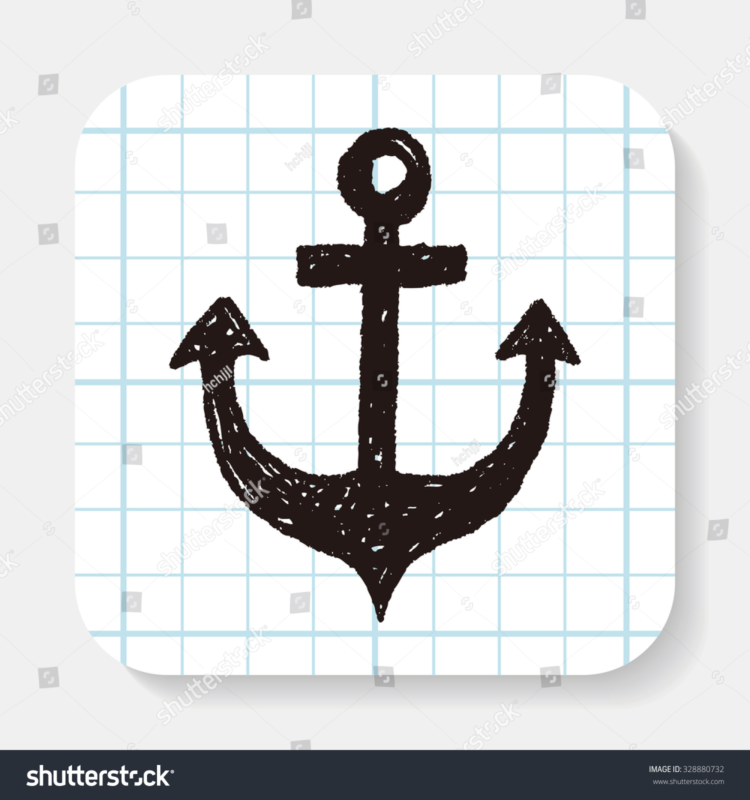 Anchor Doodle Stock Vector (Royalty Free) 328880732 | Shutterstock