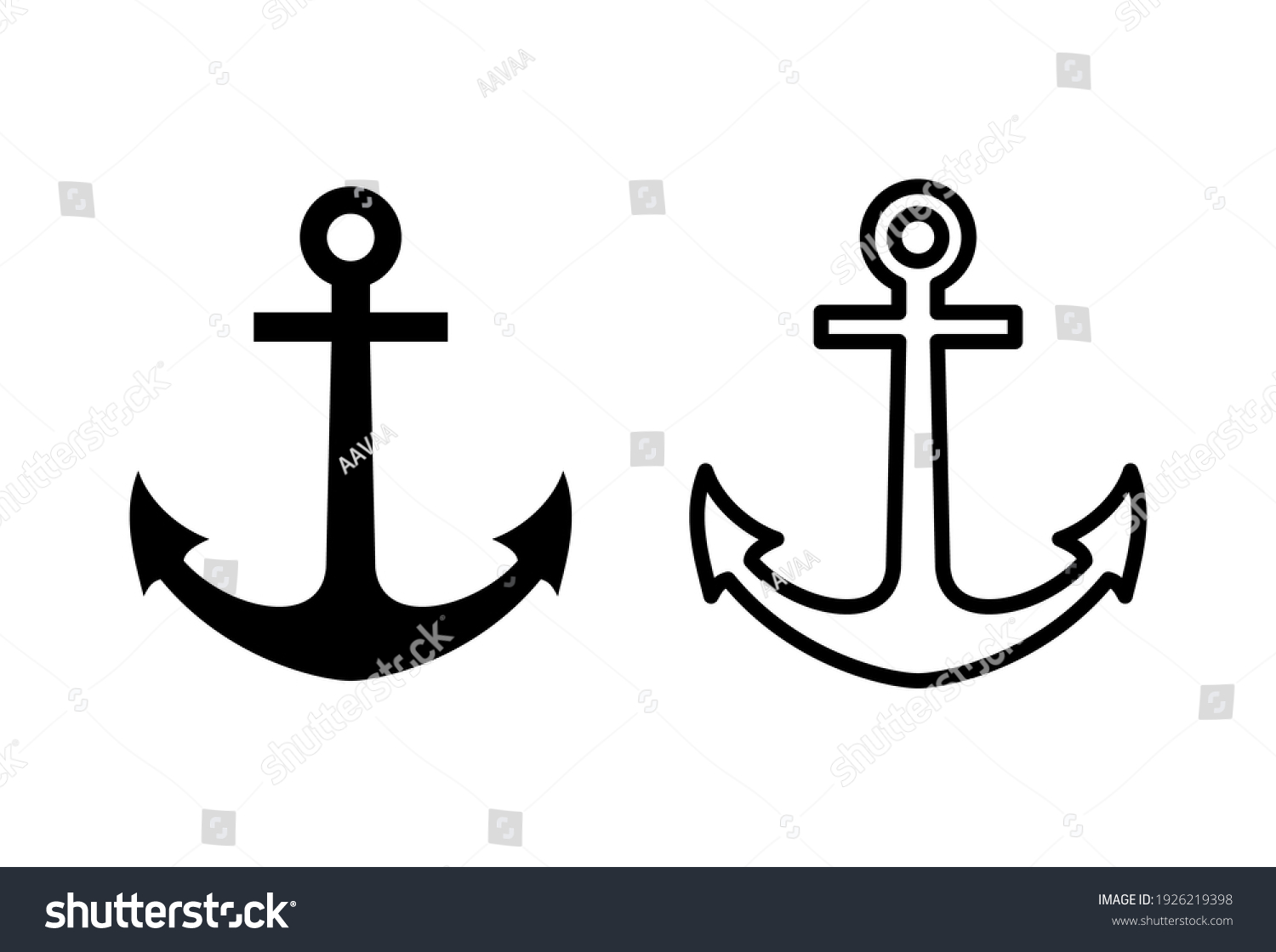 SVG of Anchor icon set. Anchor symbol logo. Anchor marine icon. svg